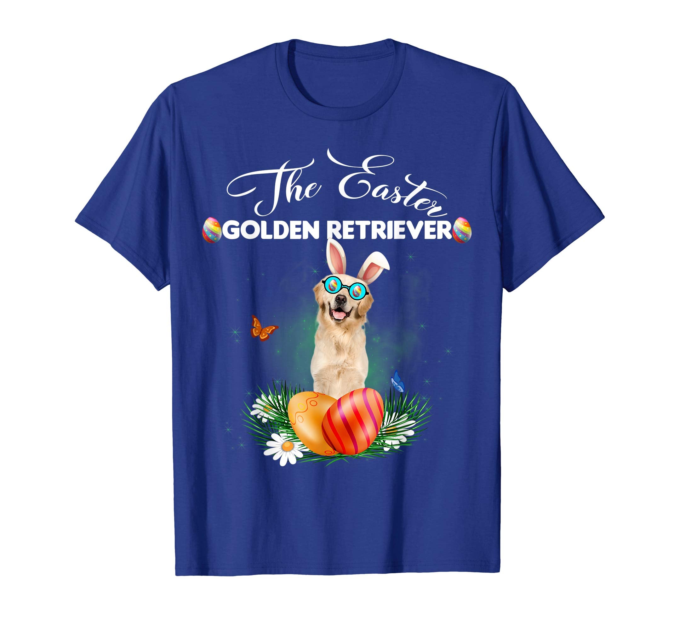 Golden Retriever Bunny Easter Day Dog Gifts T-Shirt