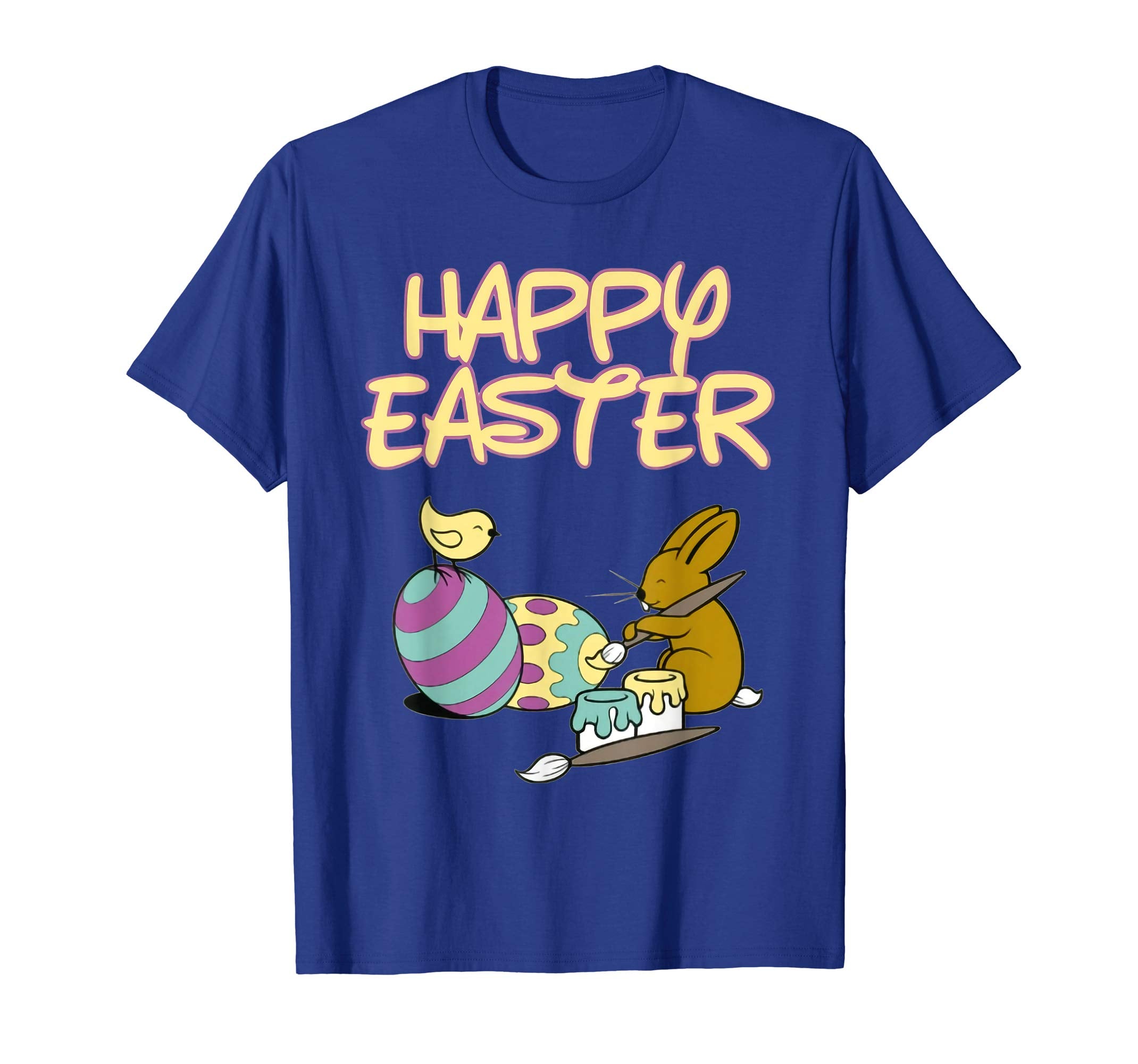 Happy Easter Bunny Tee shirt with Easter Eggs T shirt