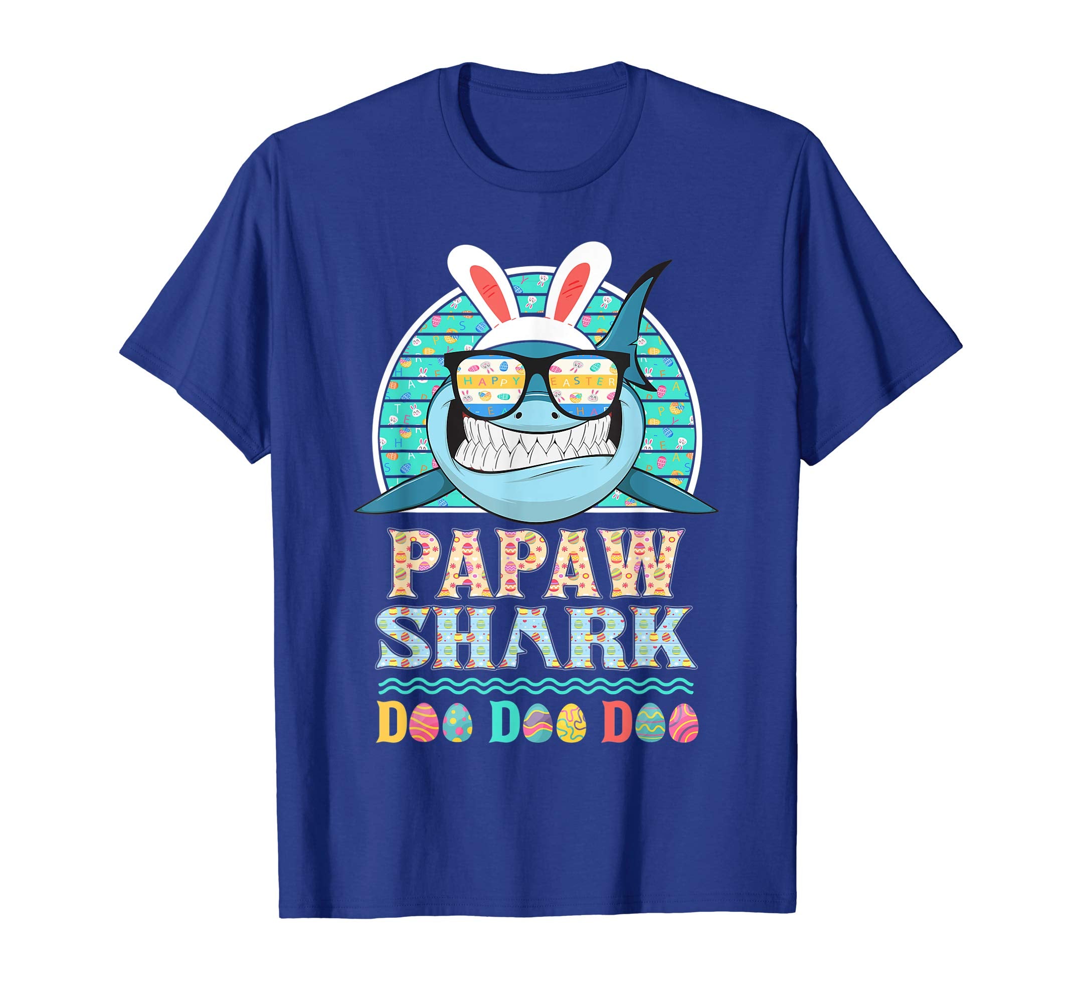 Funny Papaw Shark Happy Easter Day Gift Family Shirt