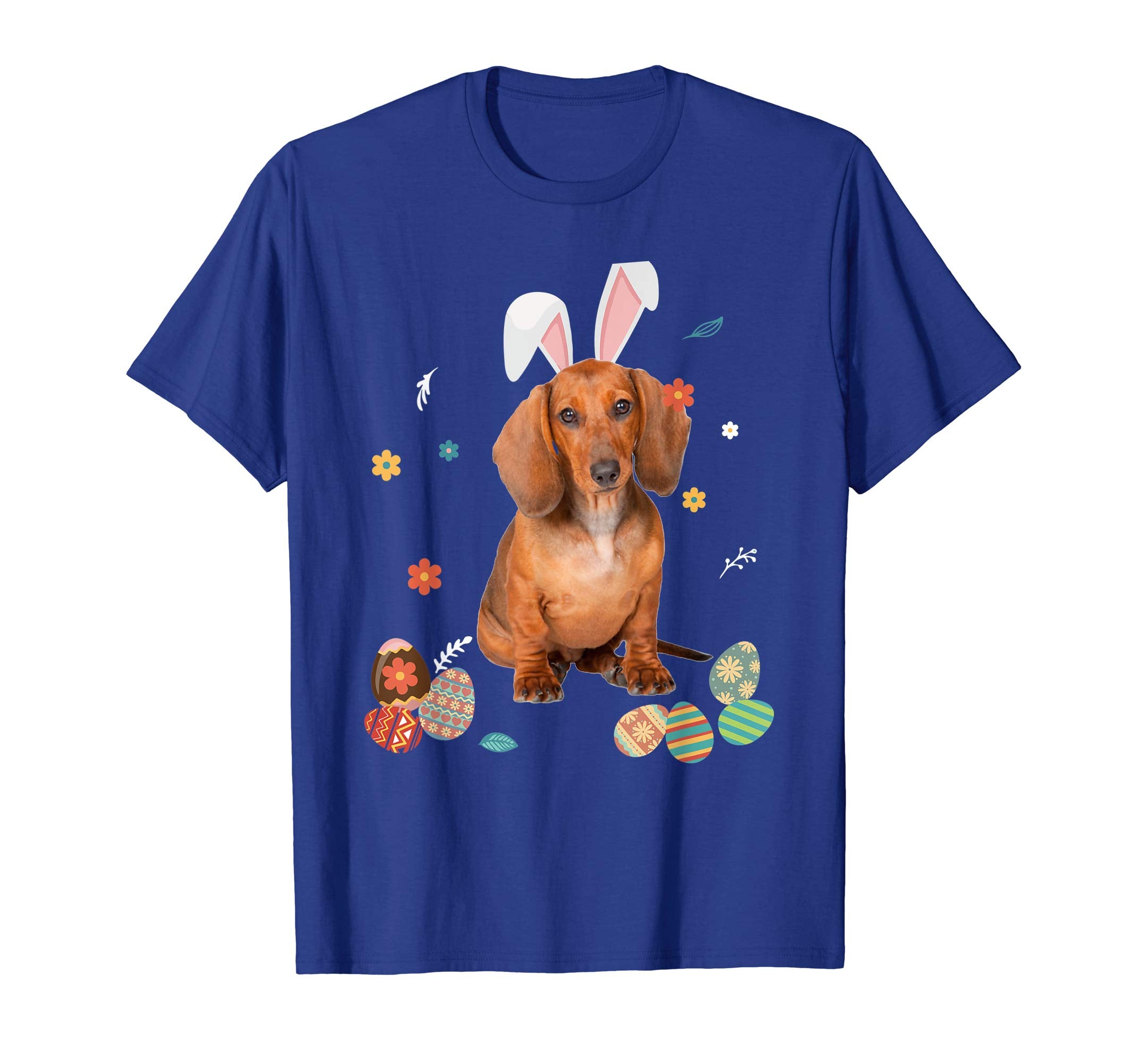 Dachshund Bunny Rabbit Happy Easter Day T-Shirt
