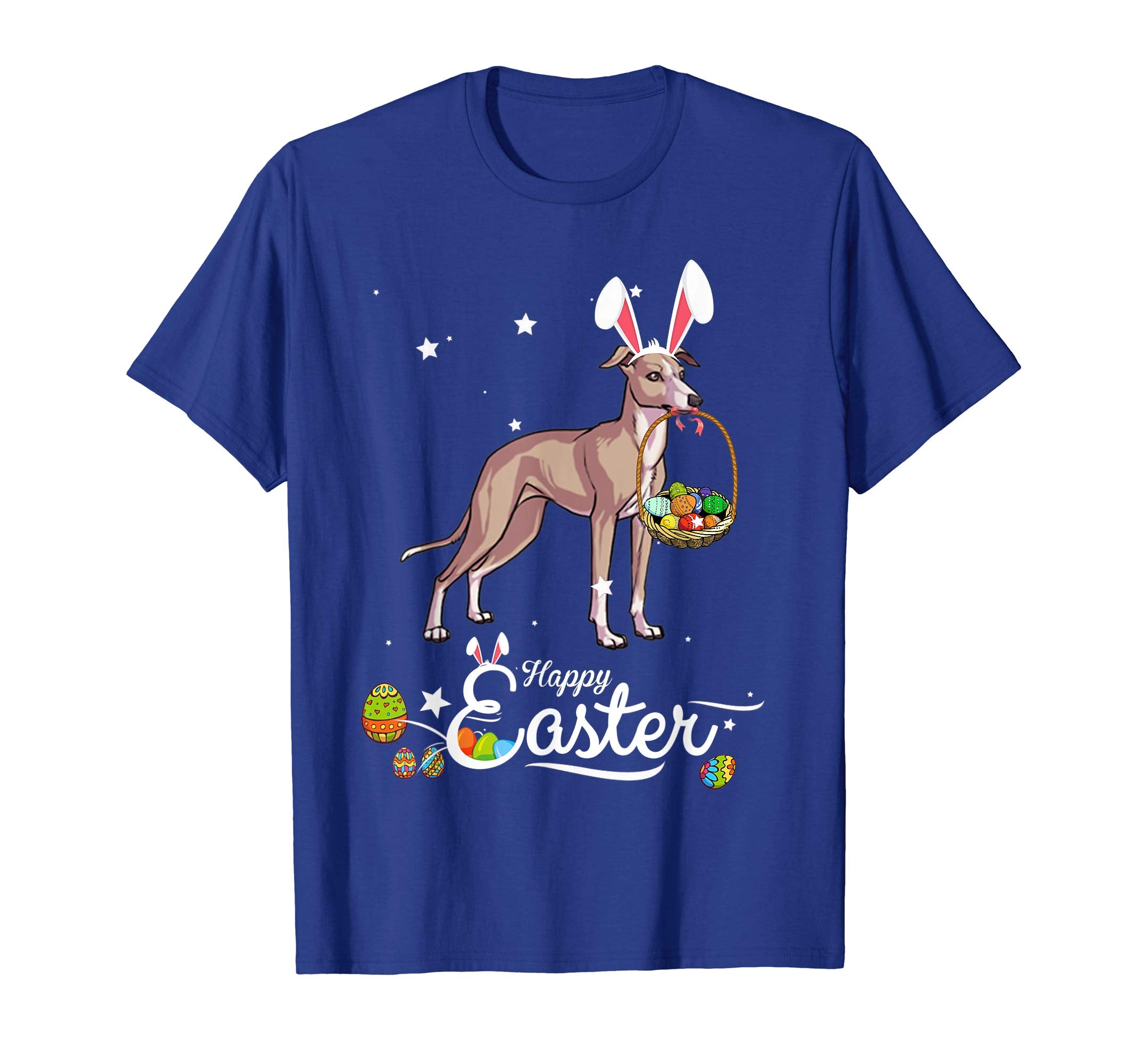 Italian Greyhound Dog With Bunny Hat Easter Costume T Shirt