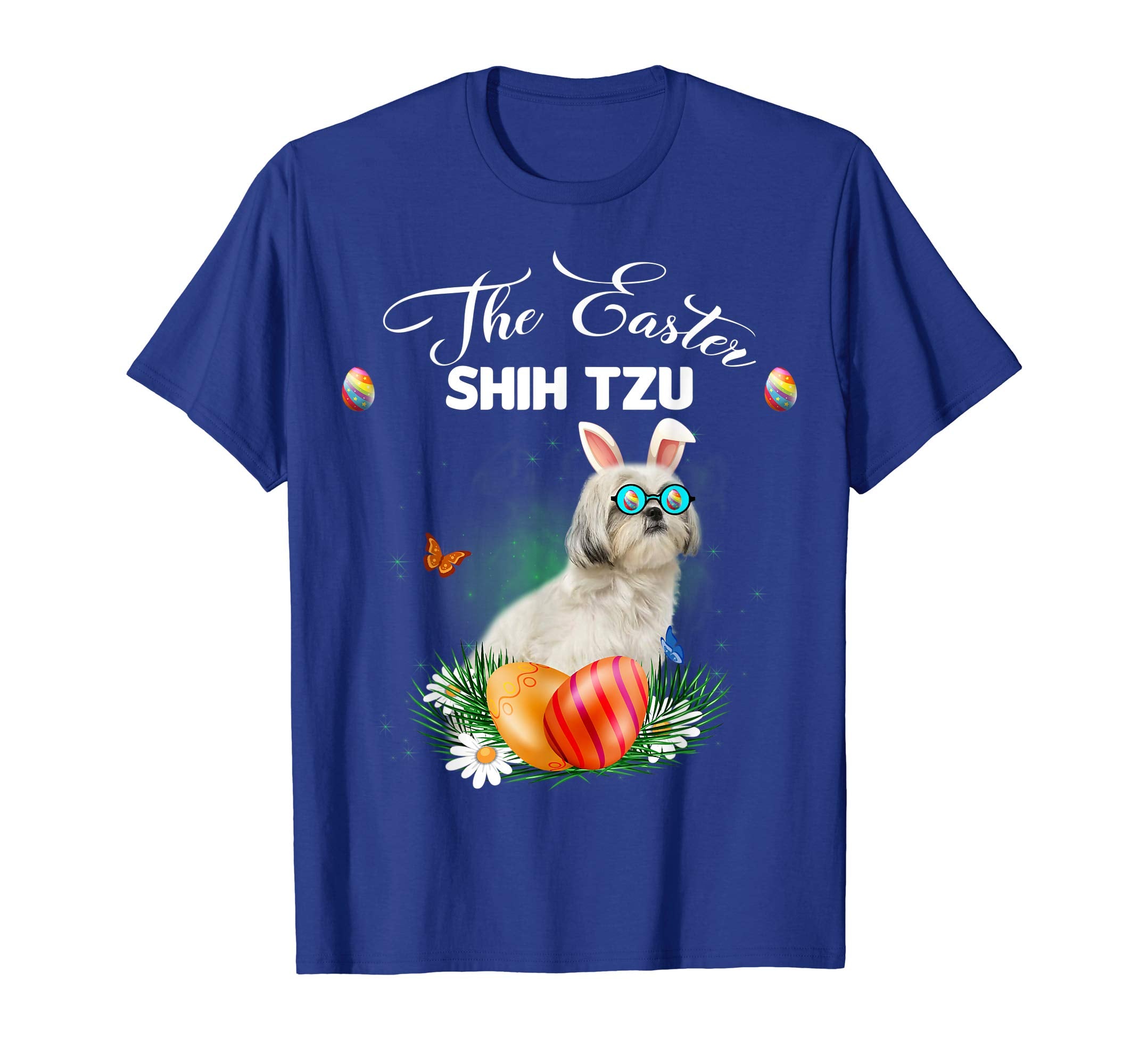 Shih Tzu Bunny Easter Day Dog Gifts T-Shirt