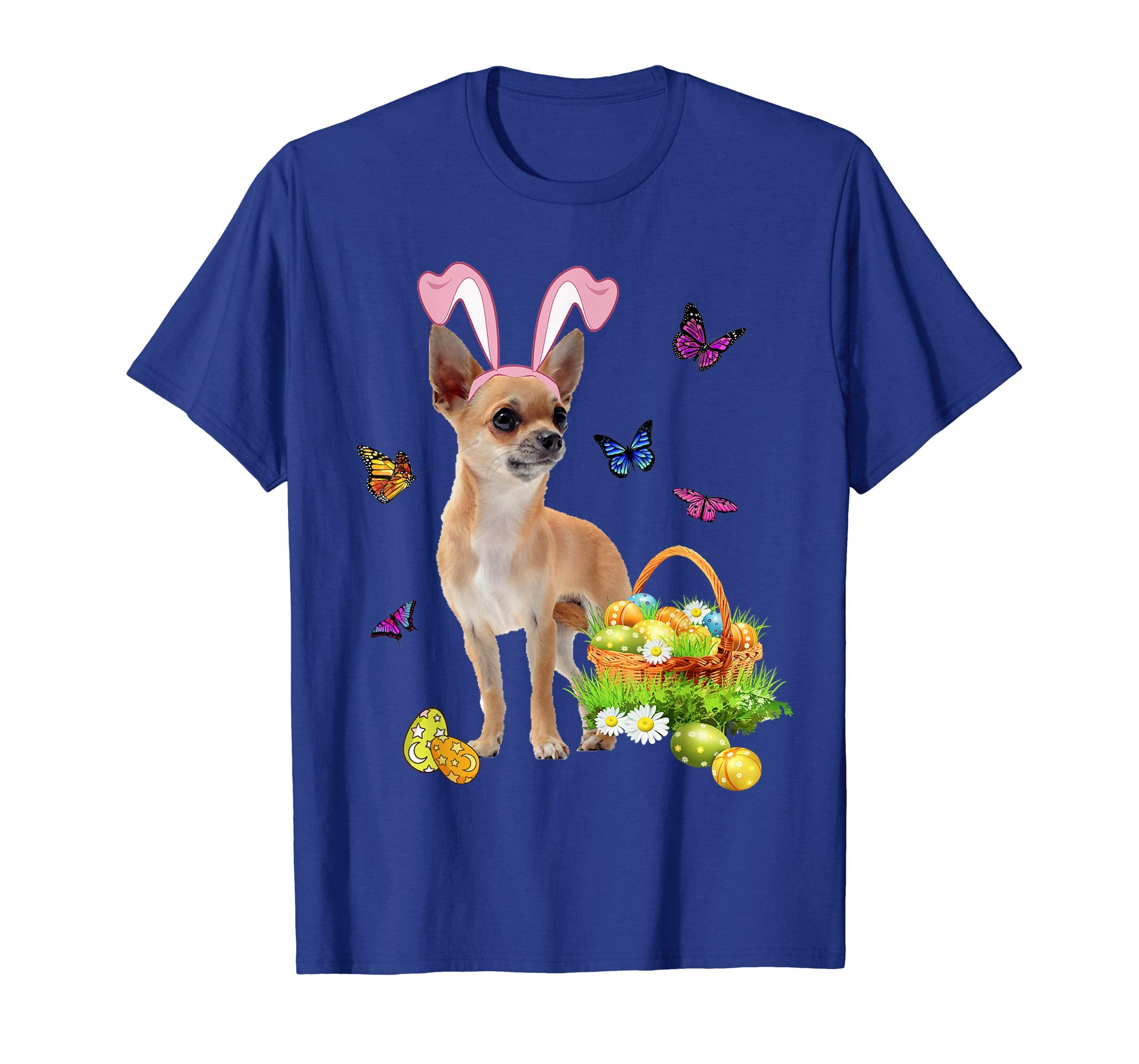 Chihuahua Bunny Hat Rabbit Easter Eggs T-Shirt