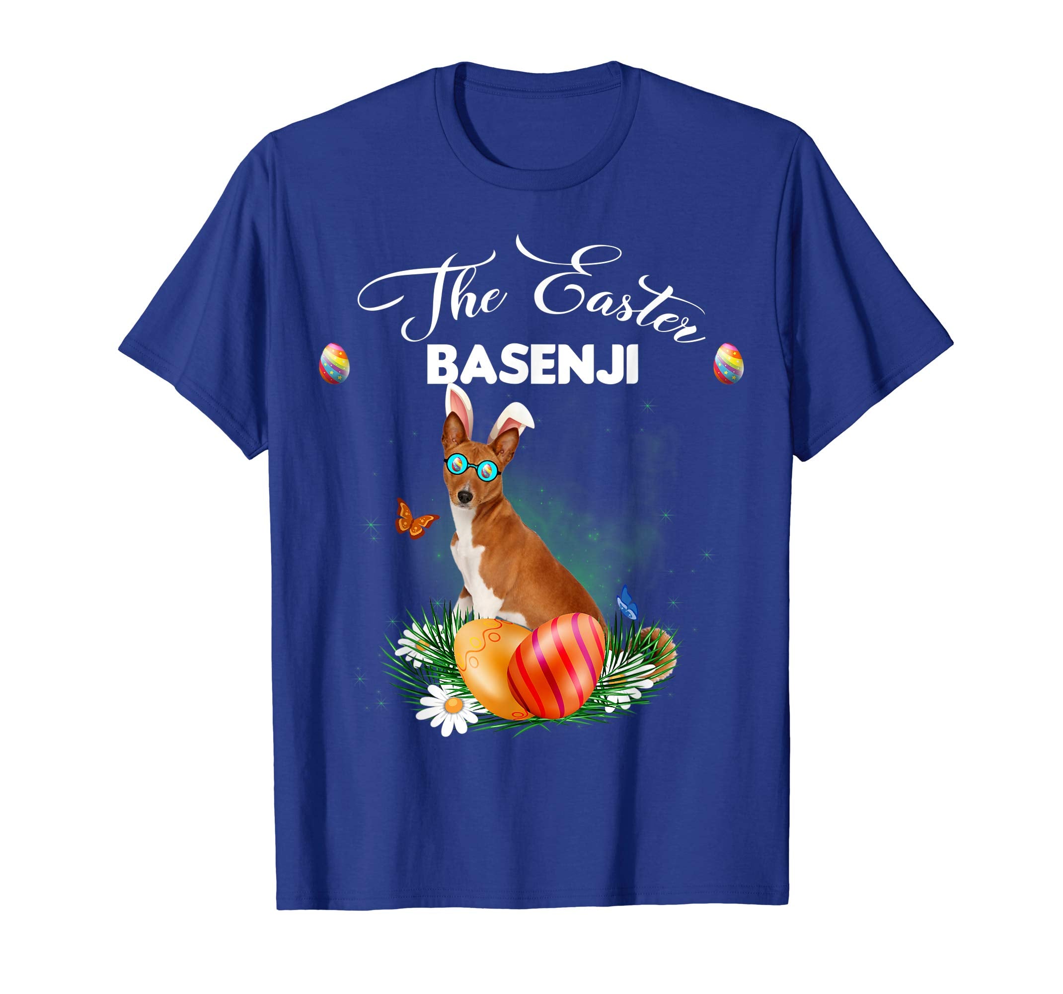 Basenji Bunny Easter Day Dog Gifts T-Shirt