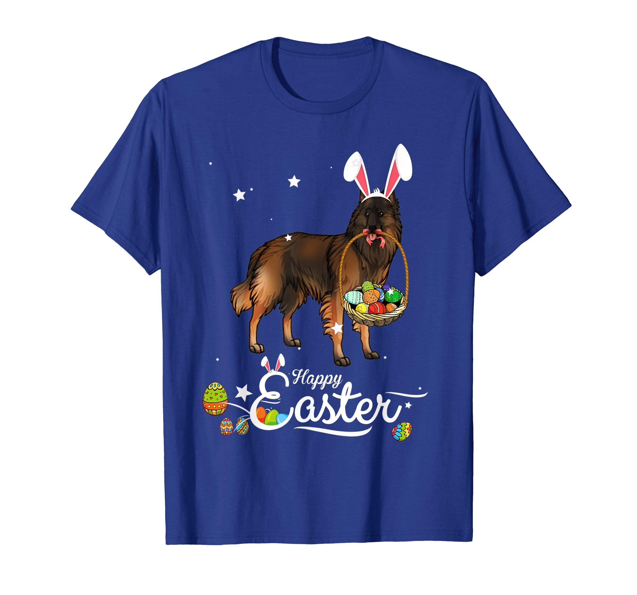 Belgian Tervuren Dog With Bunny Hat Easter Costume T Shirt