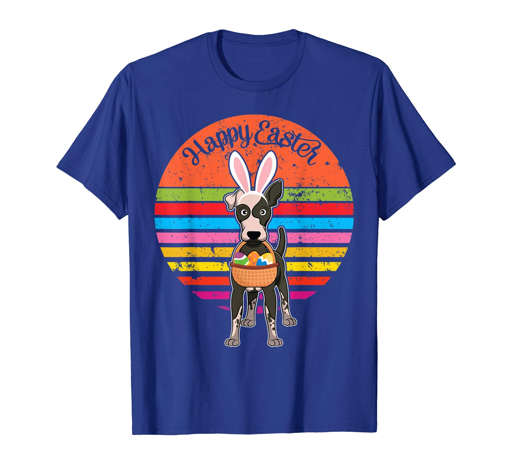 Hairless Terrier Bunny Dog Easter Eggs Easter Vintage Shirt