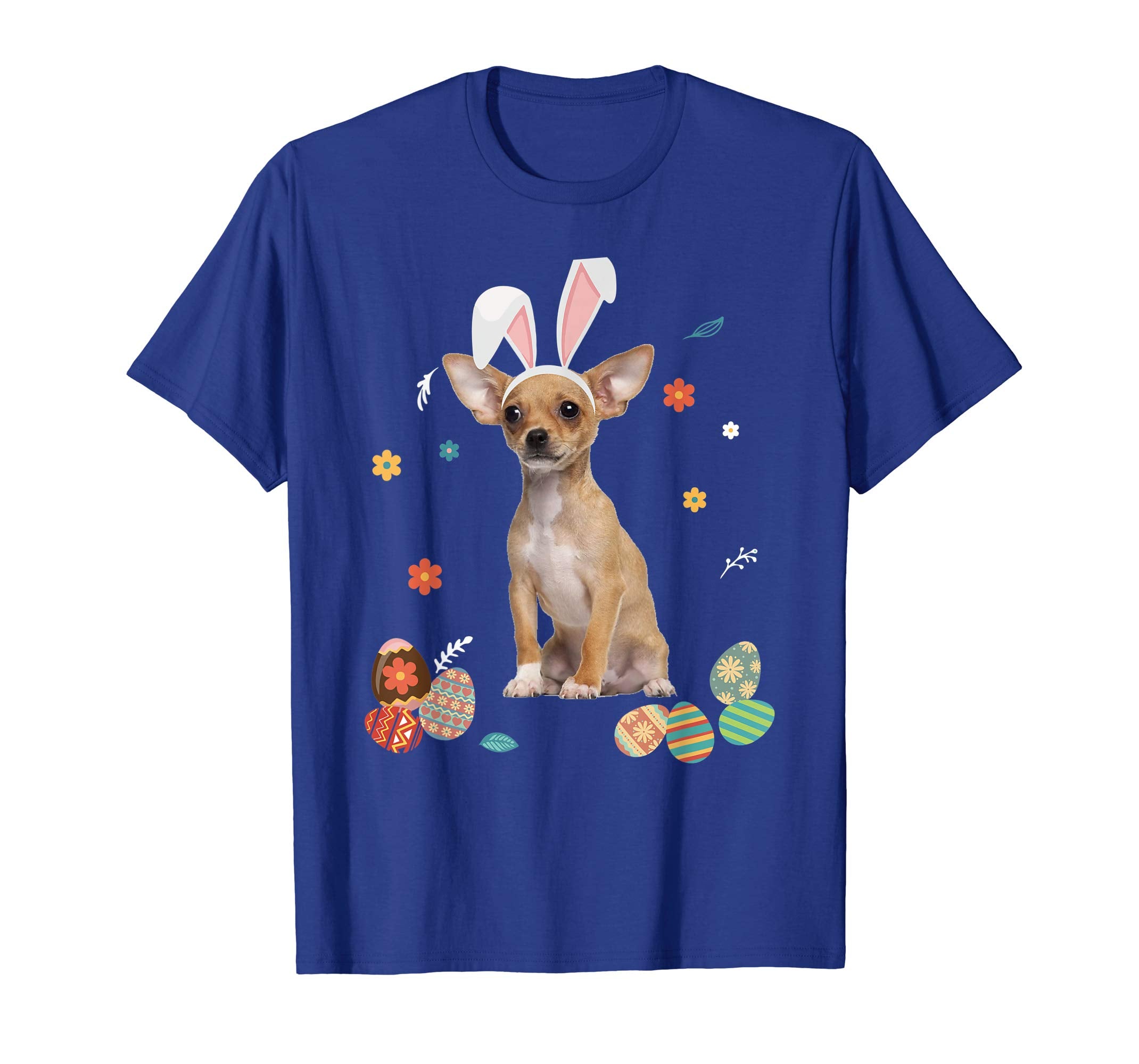 Chihuahua Bunny Rabbit Happy Easter Day T-Shirt