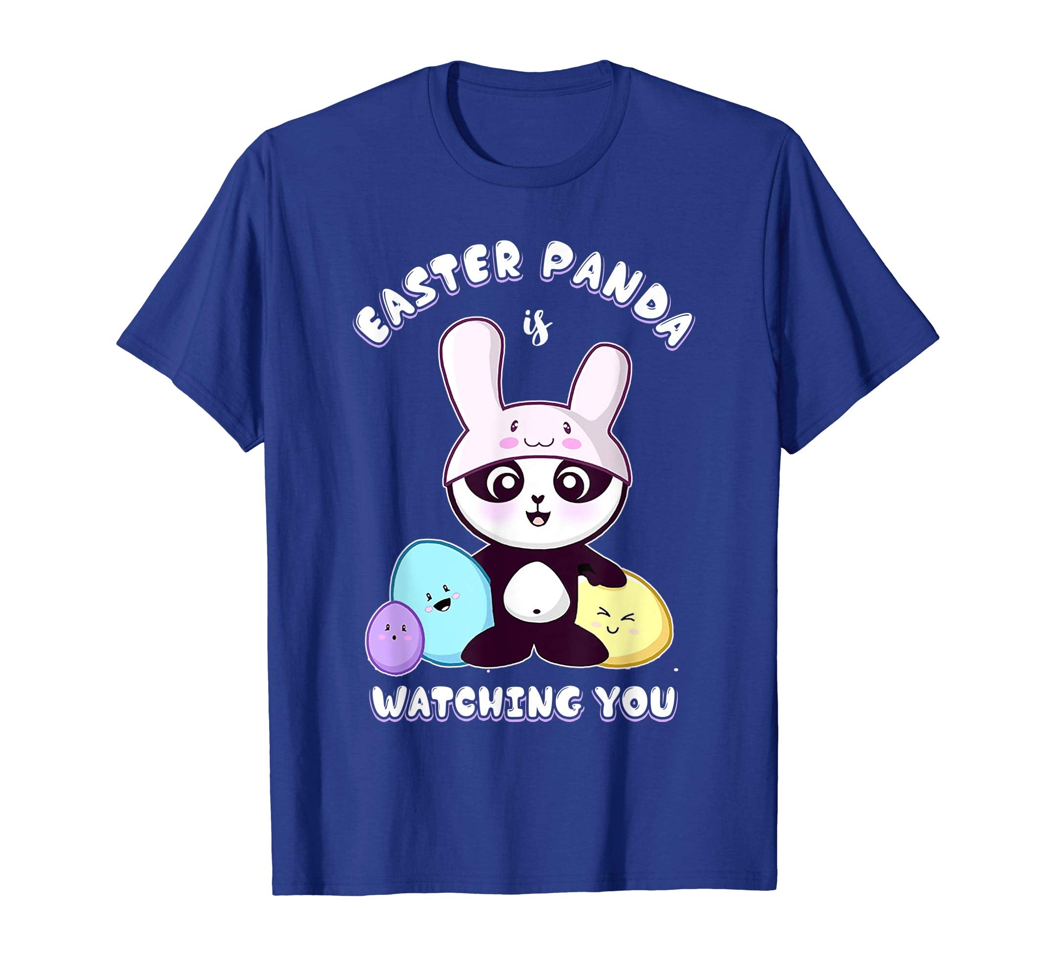 Easter Panda Is Watching You Stars Easter Eggs Funny T Shirt