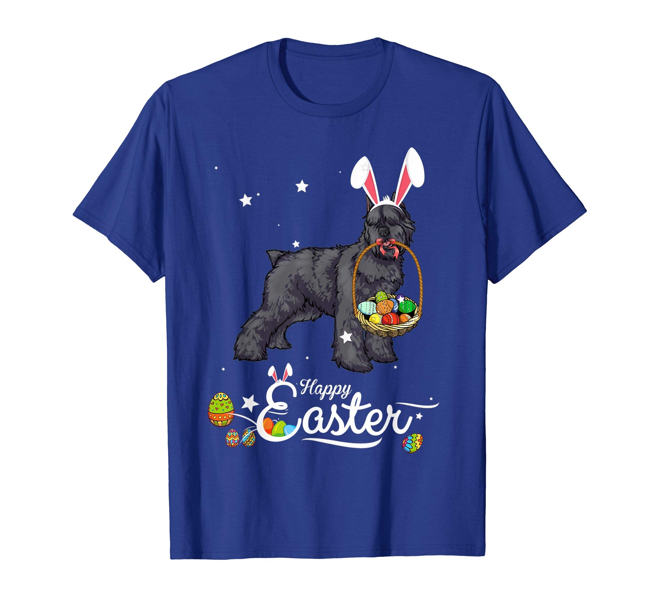 Bouvier Des Flandres Dog With Bunny Hat Easter Costume Shirt