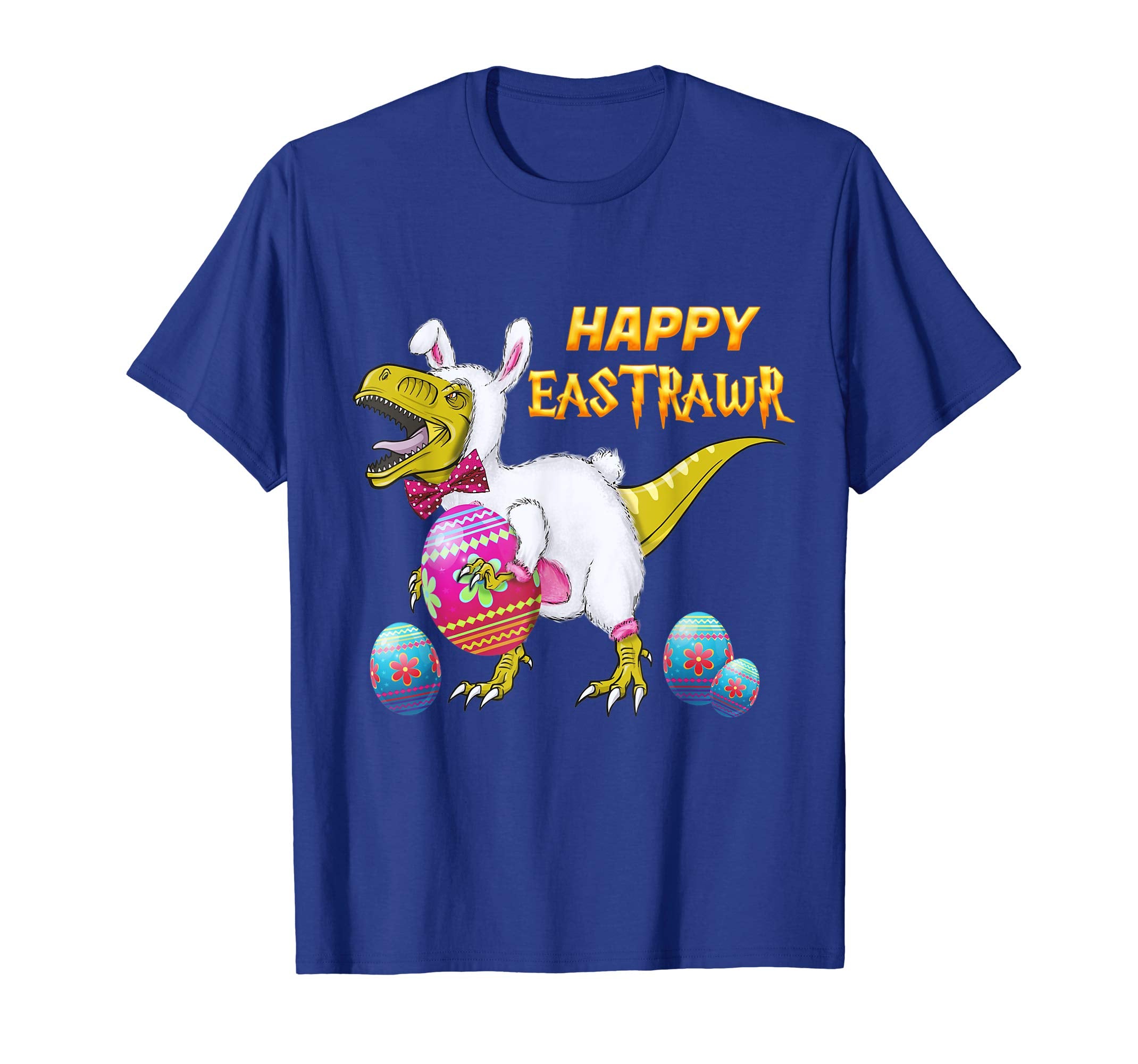 Happy Eastrawr T Rex Dinosaur Easter Bunny Egg Shirt Kids