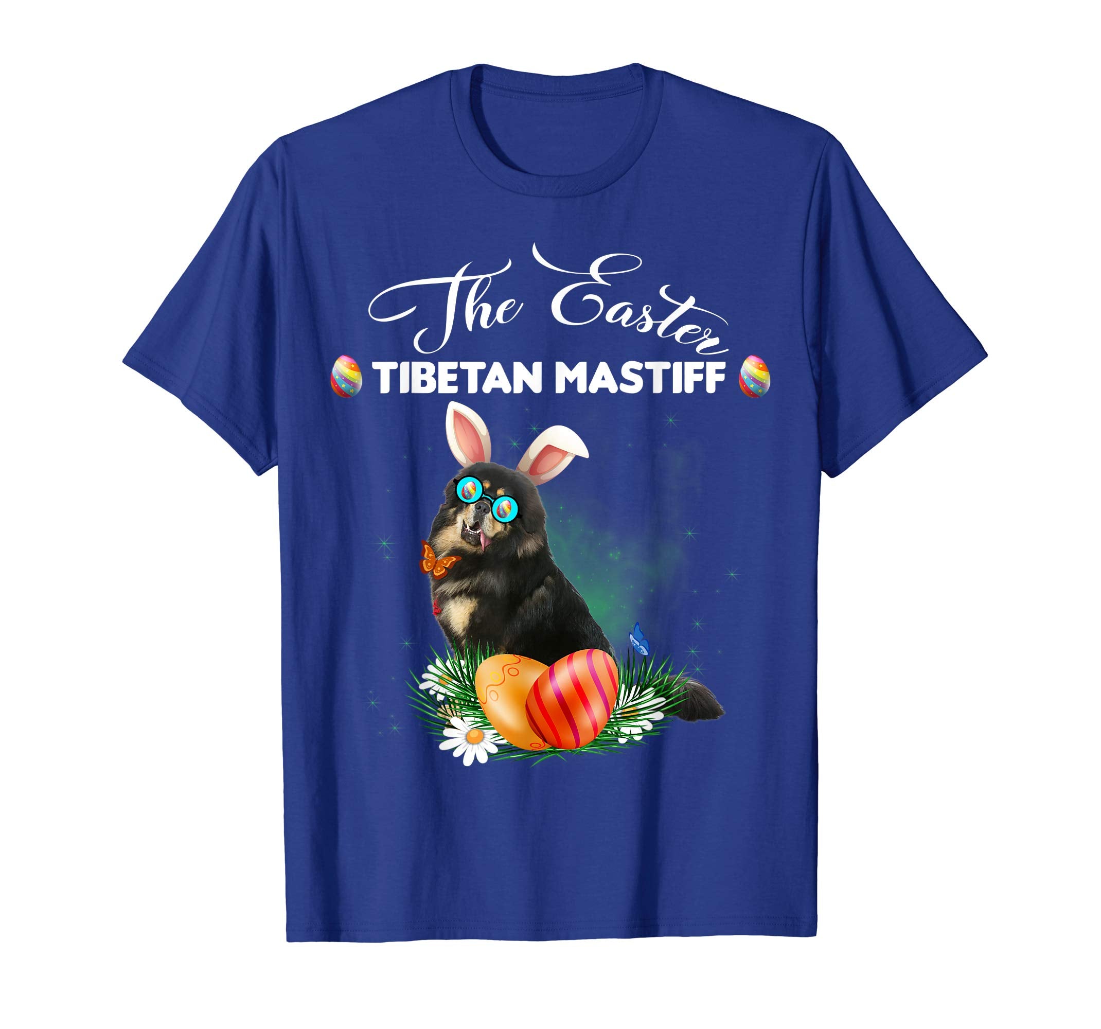 Tibetan Mastiff Bunny Easter Day Dog Gifts T-Shirt