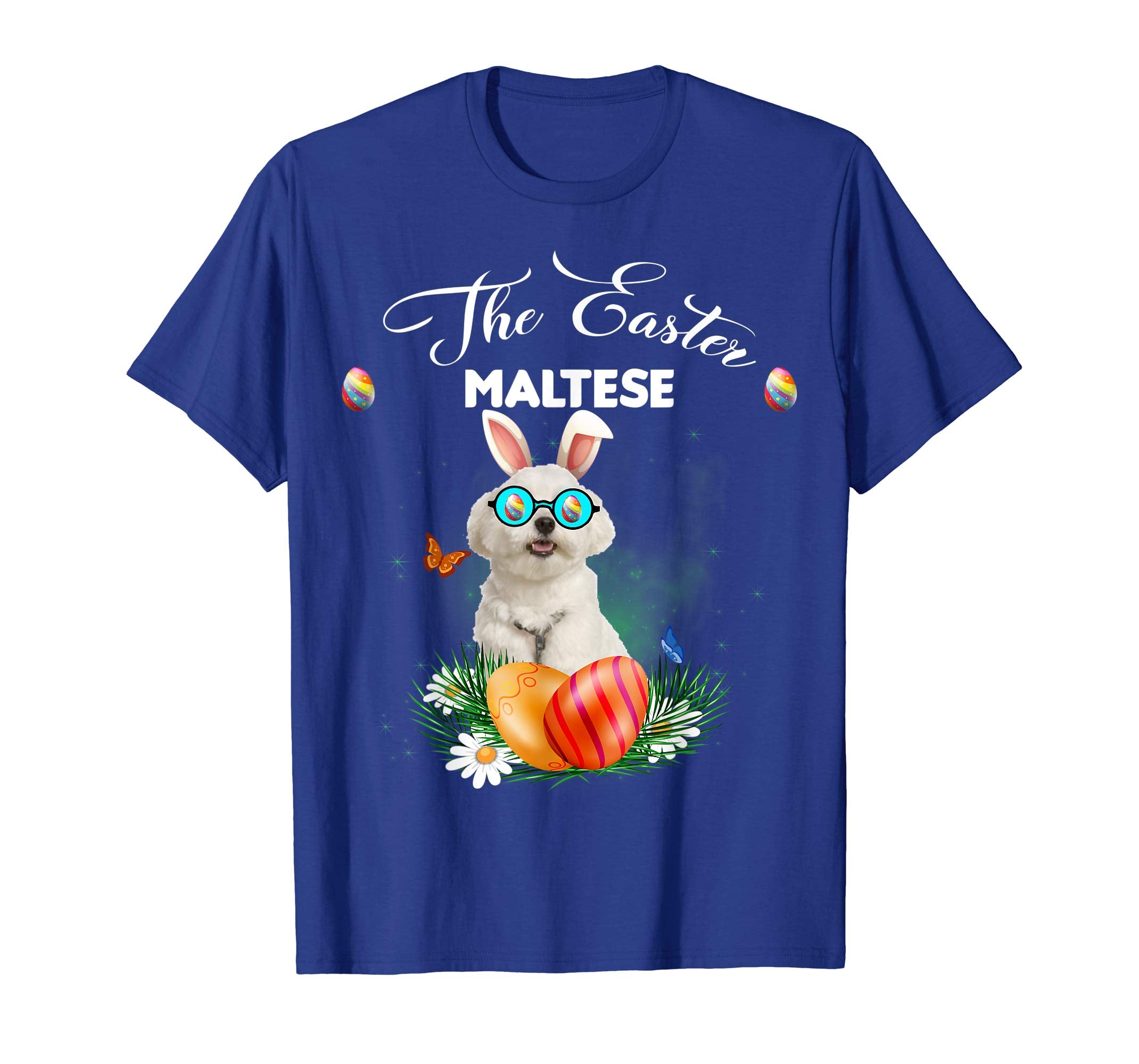 Maltese Bunny Easter Day Dog Gifts T-Shirt