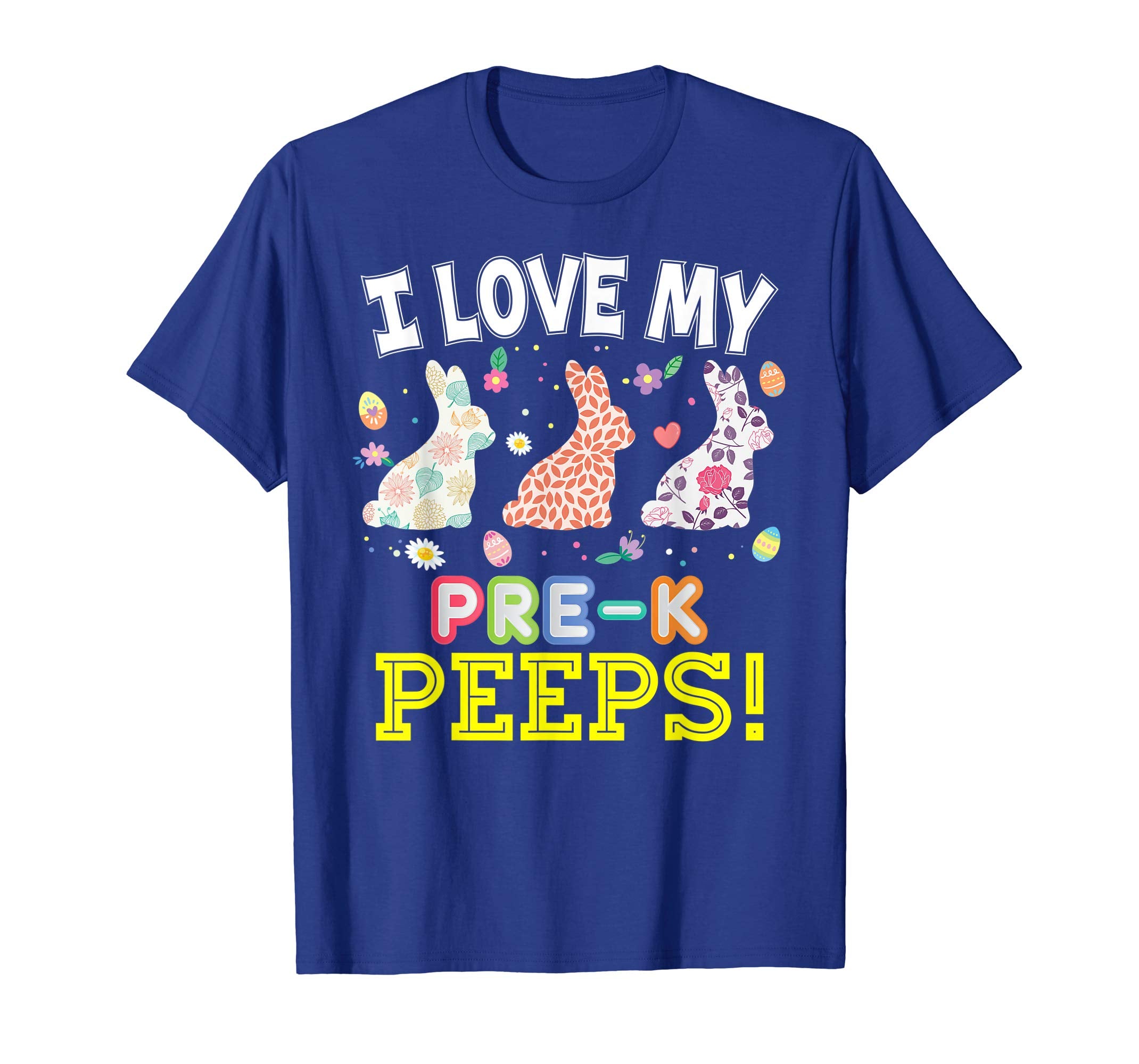 I Love My Pre-K Peeps Teacher Easter Bunnies T-Shirt Cute