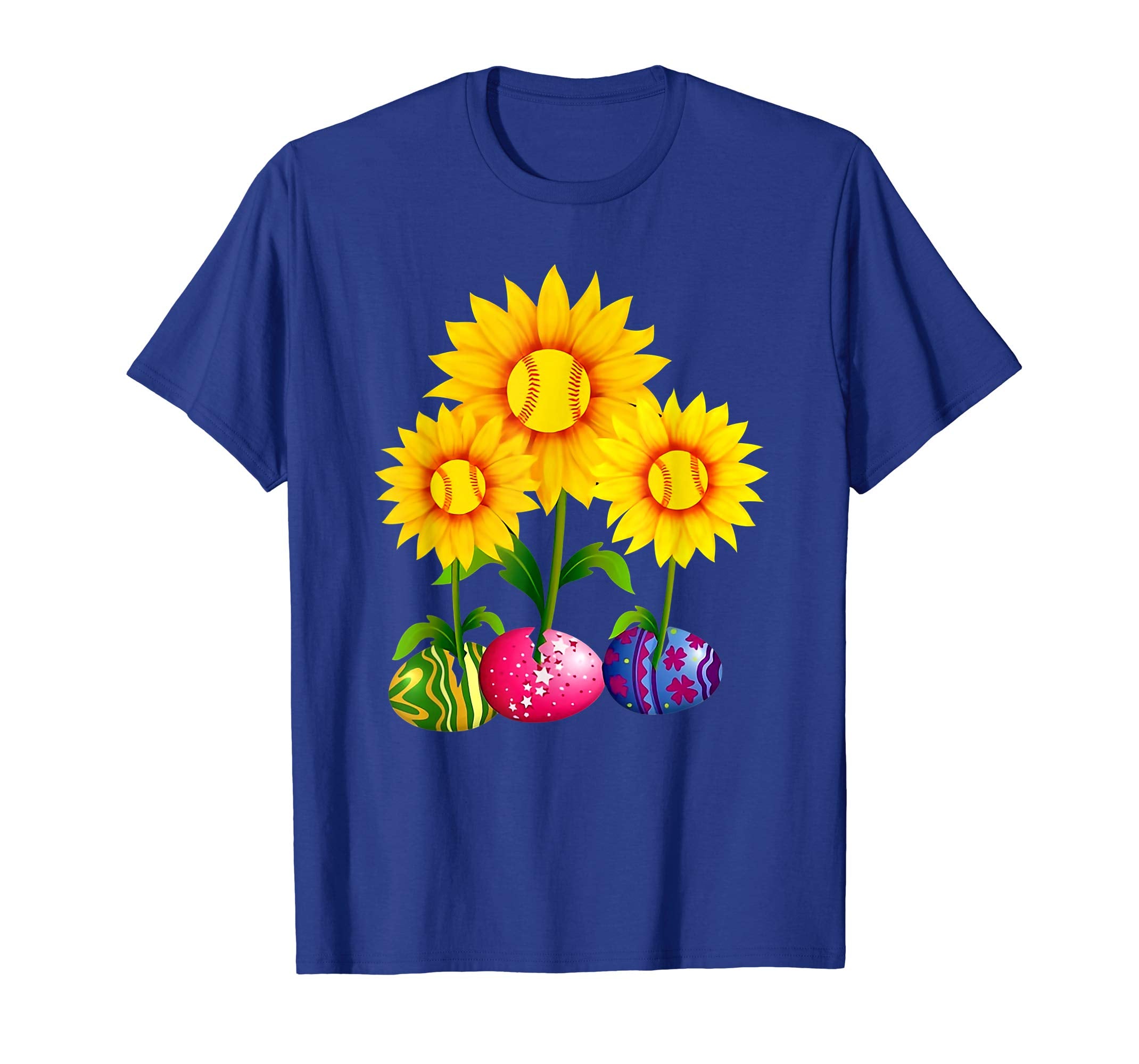 Sunflower Easter Eggs Hippie Easter Day T-Shirt