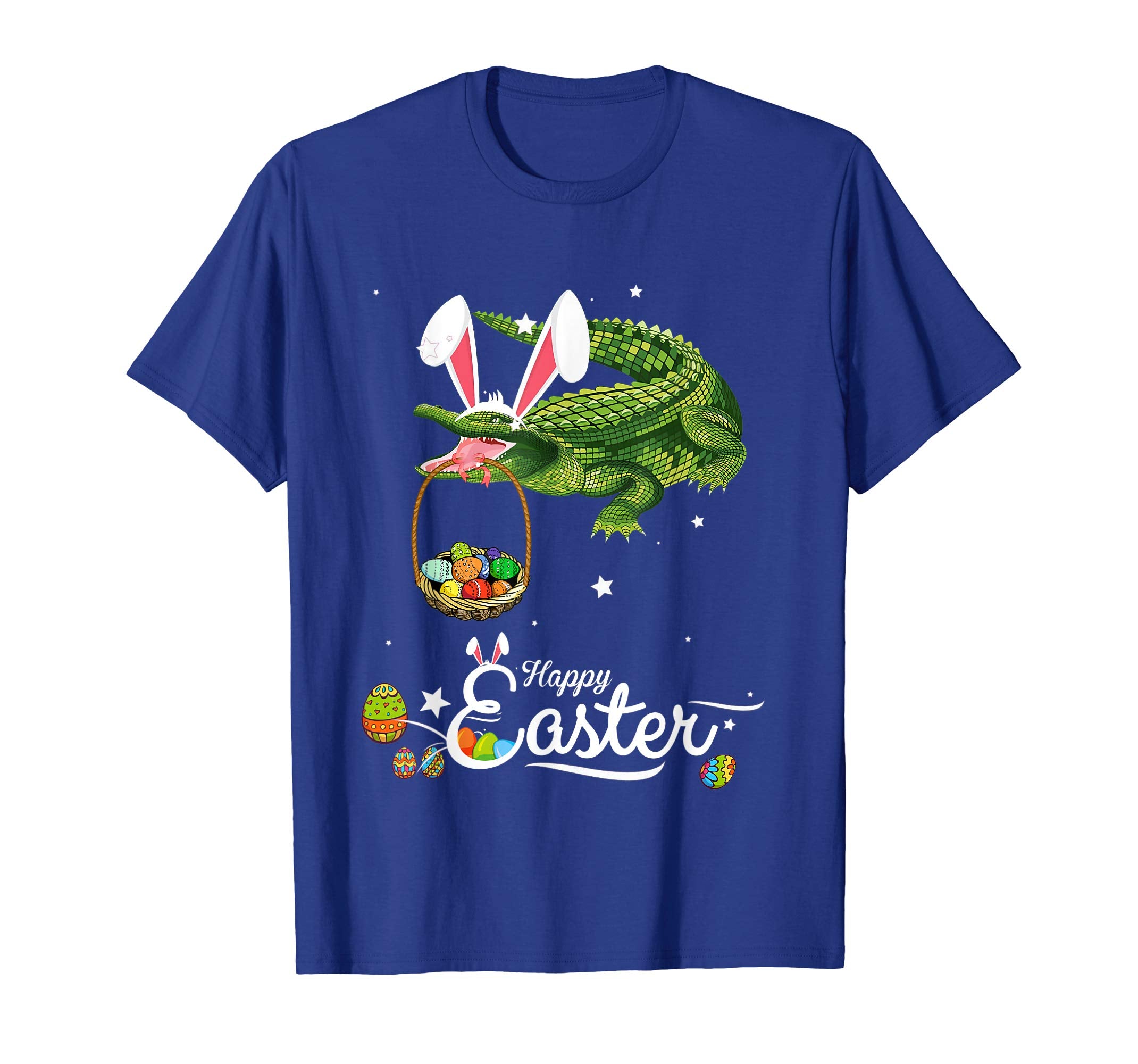 Cute Easter Crocodile with Bunny Ears and Eggs T Shirt