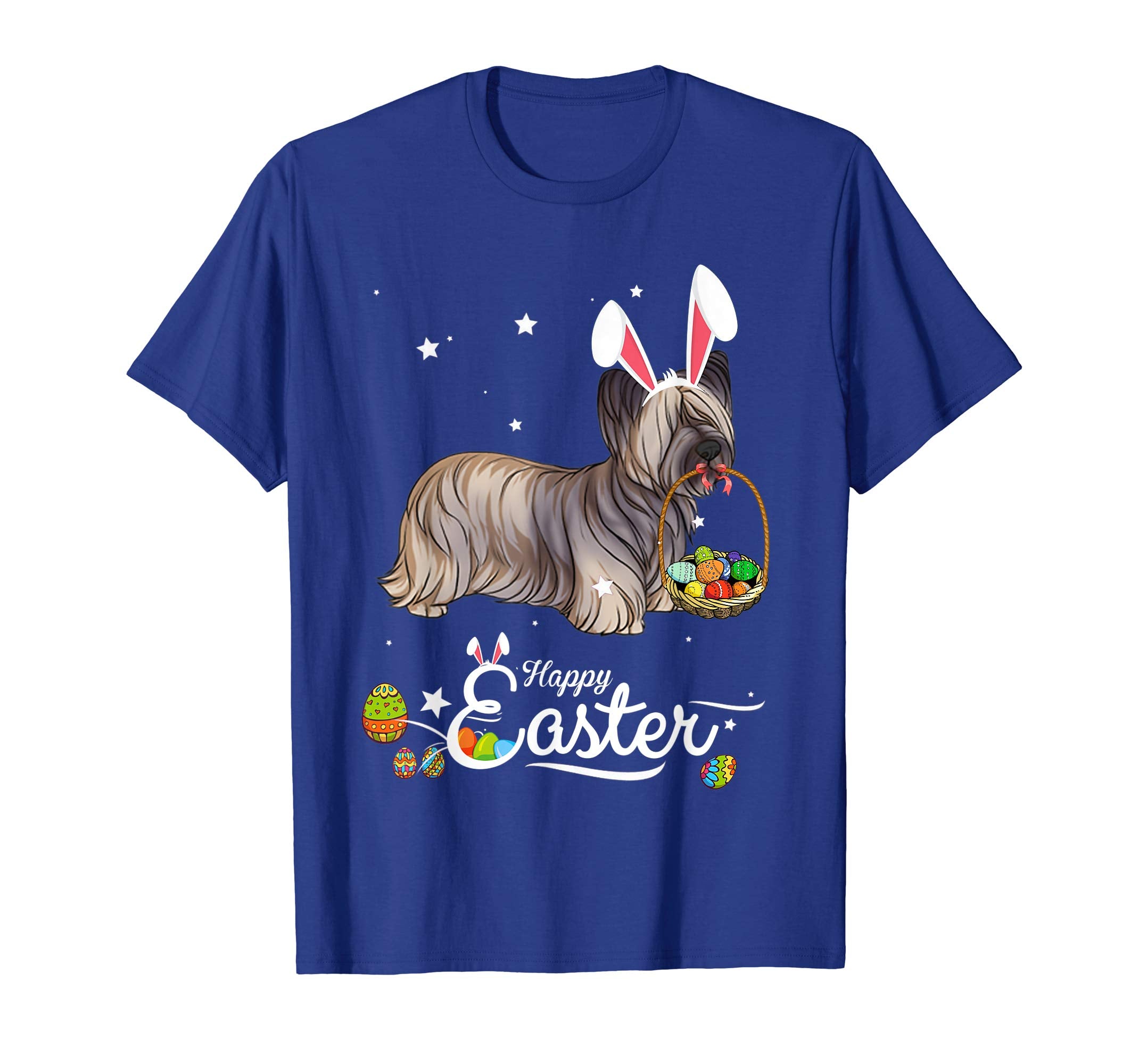 Skye Terrier Dog With Bunny Hat Easter Costume T Shirt