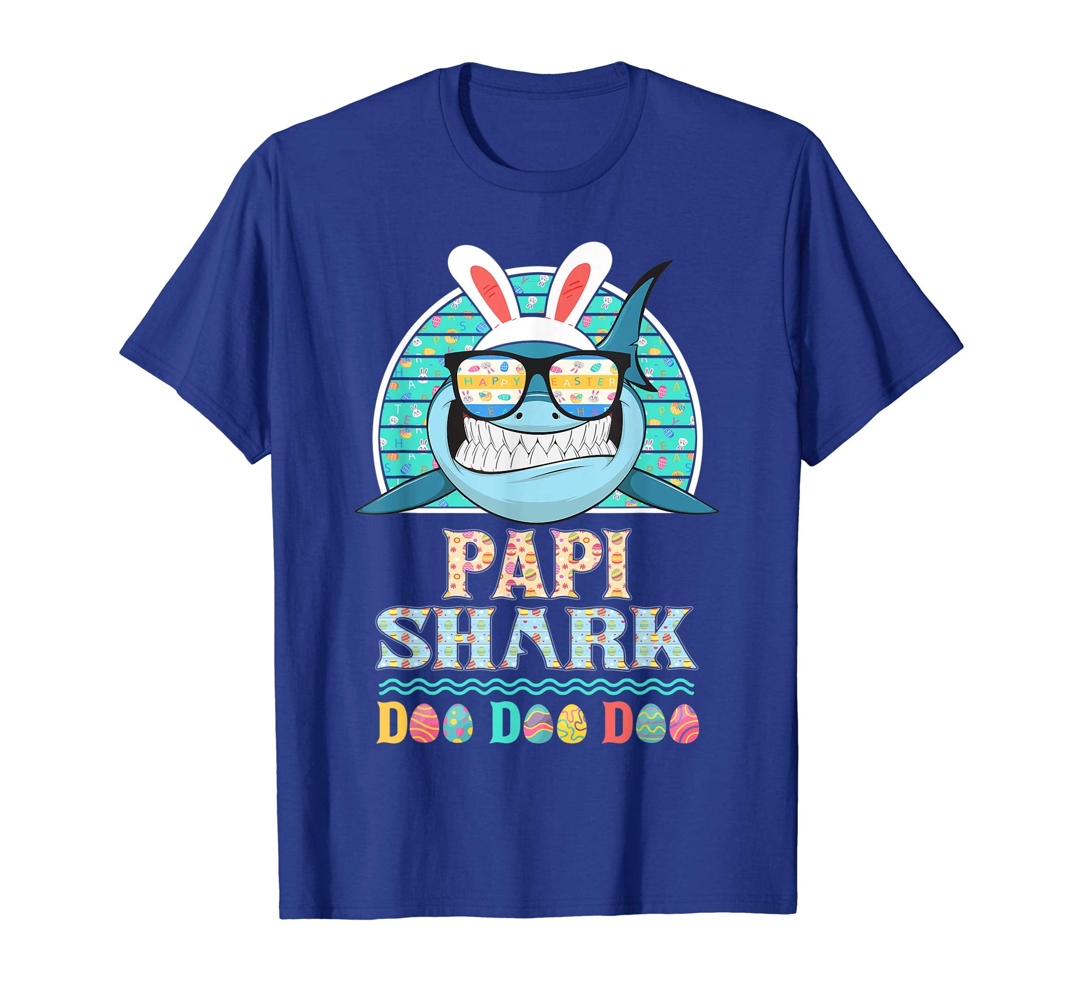 Funny Papi Shark Happy Easter Day Gift Family Shirt