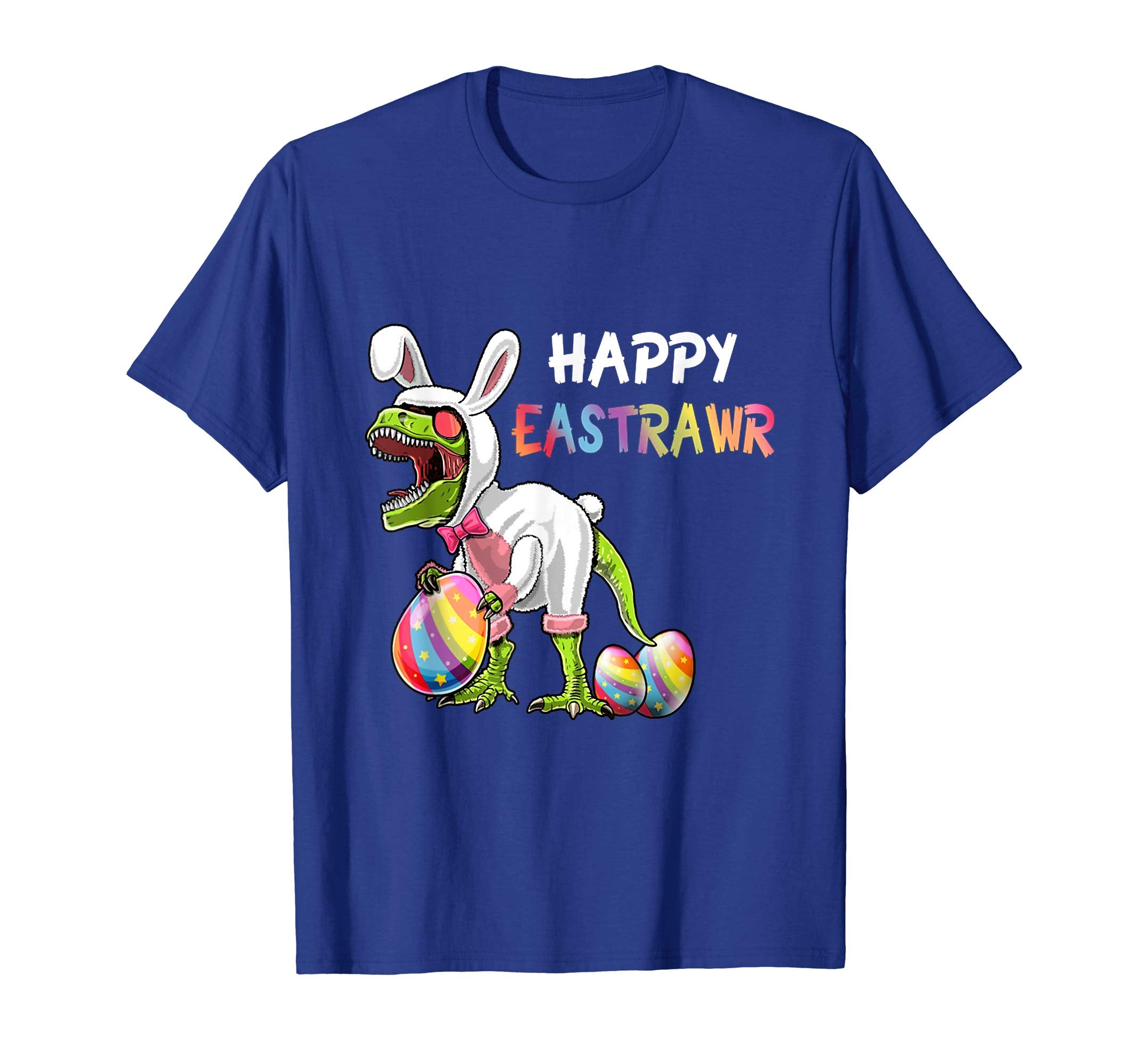 Happy Eastrawr T-Rex Dinosaur Easter Bunny Egg T Shirt Kids