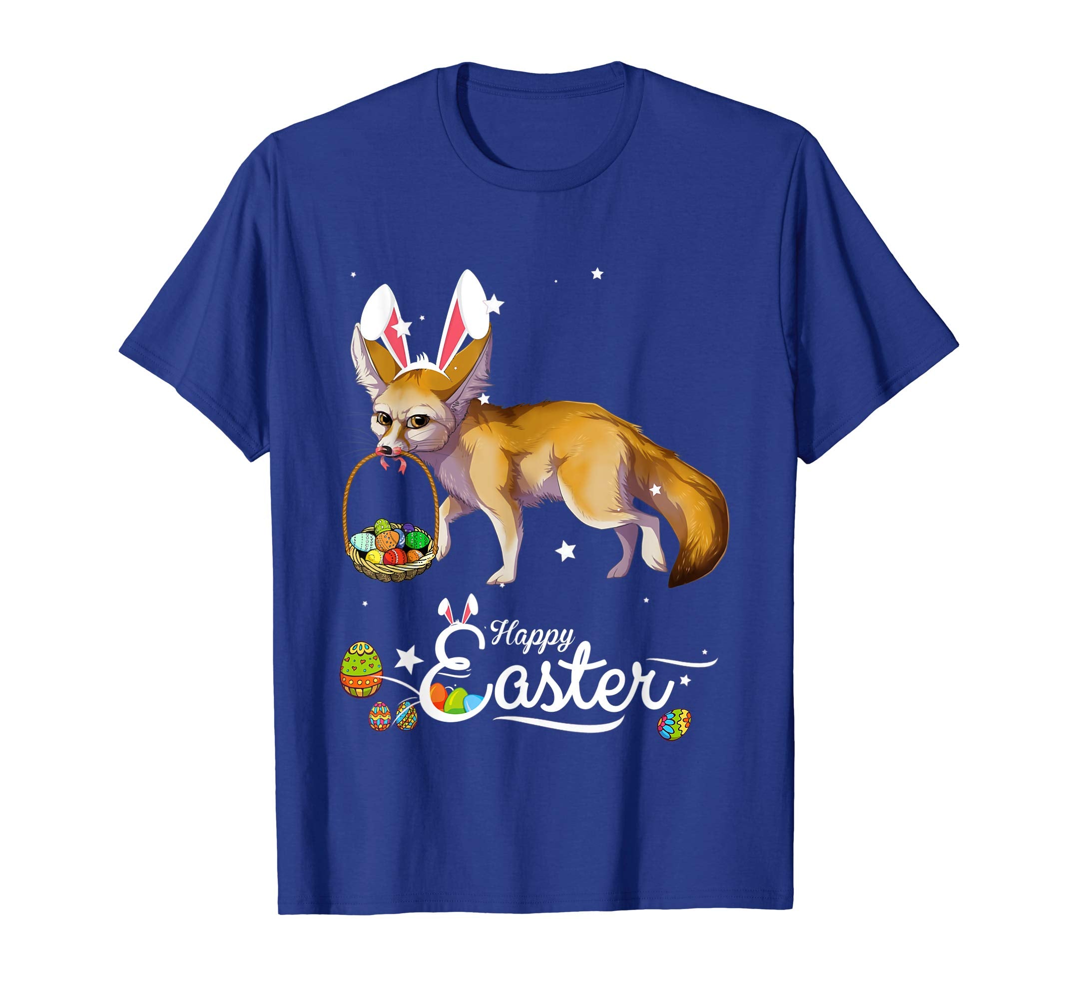 Cute Easter Fox with Bunny Ears and Eggs T Shirt