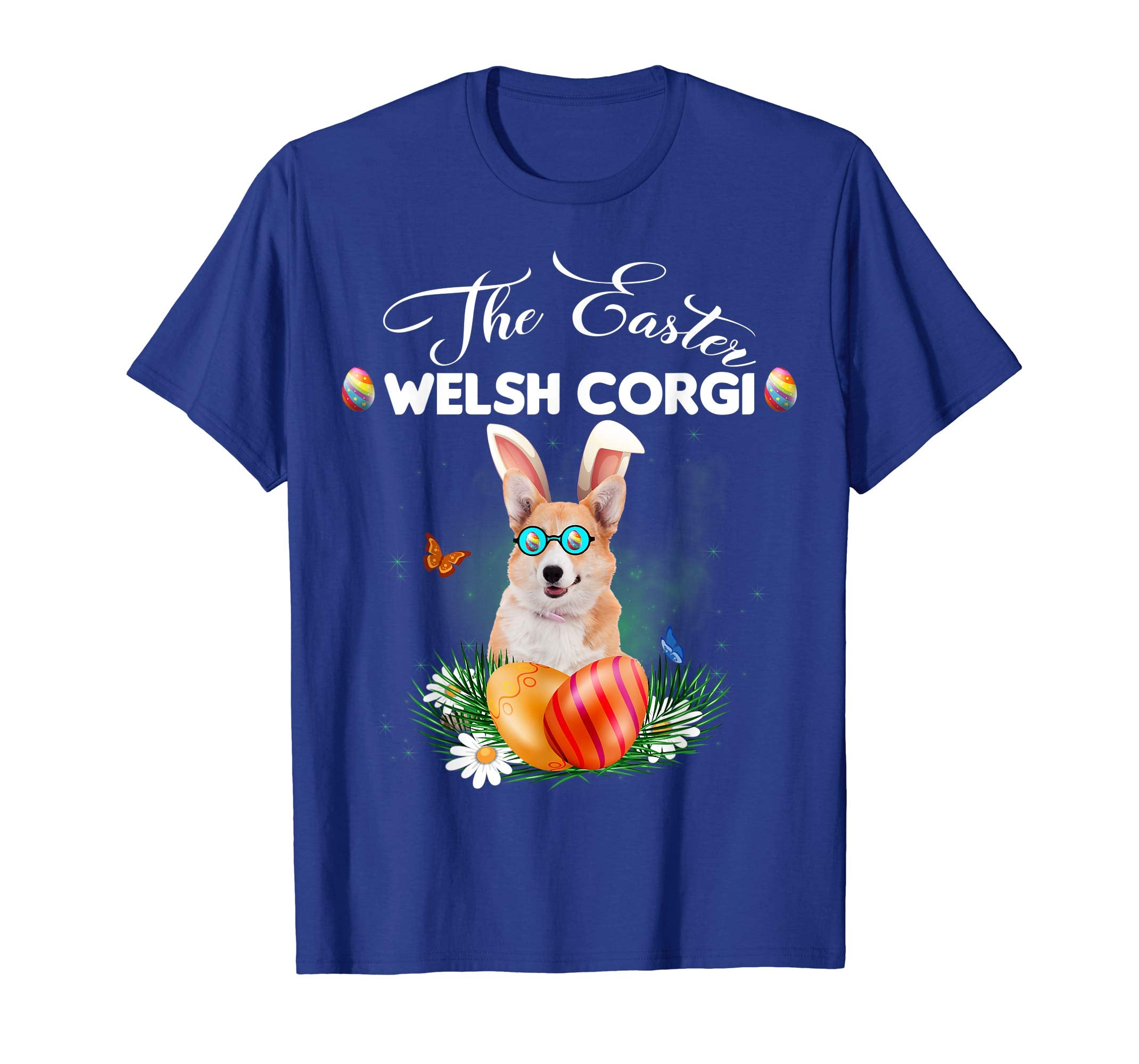 Welsh Corgi Bunny Easter Day Dog Gifts T-Shirt