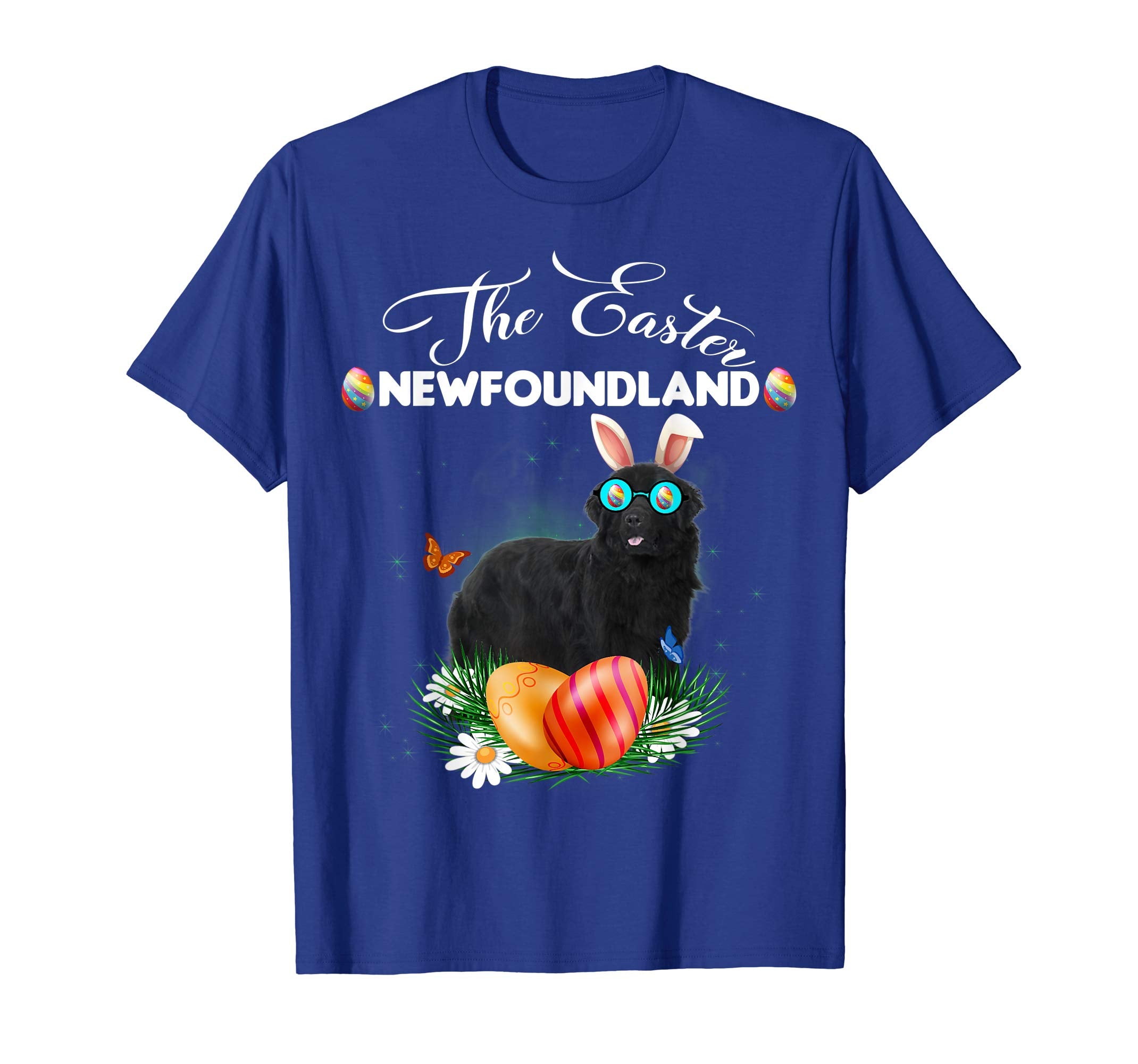 Newfoundland Bunny Easter Day Dog Gifts T-Shirt