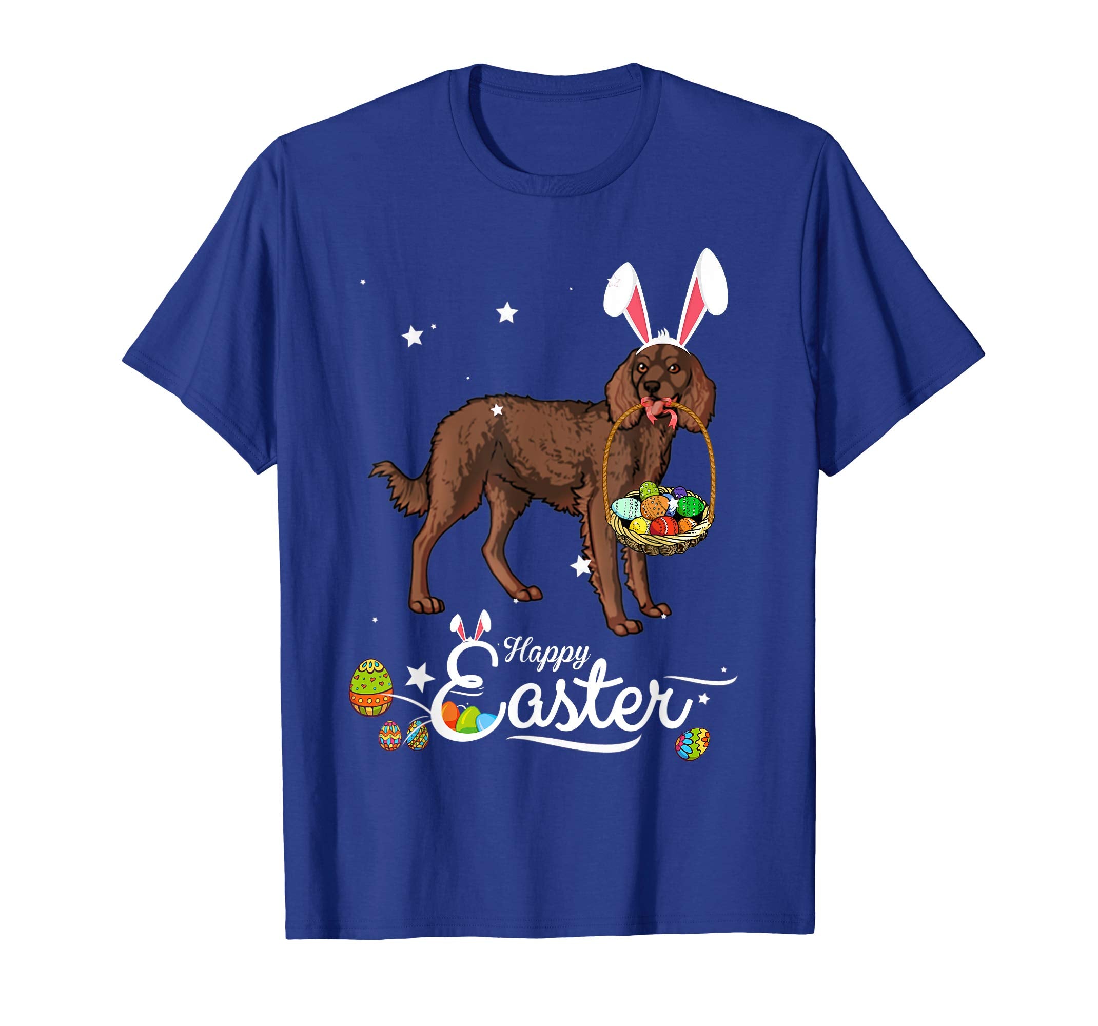 Water Spaniel Dog With Bunny Hat Easter Costume T Shirt