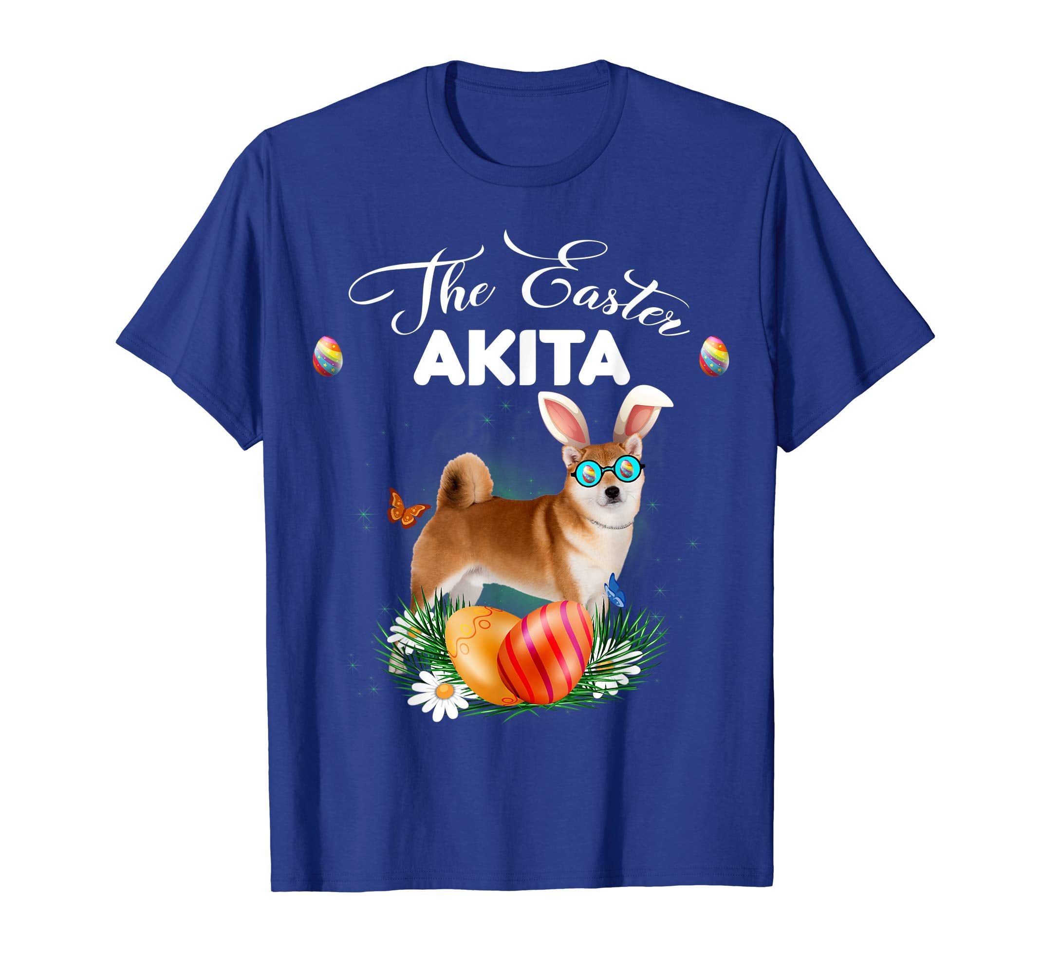Akita Bunny Easter Day Dog Gifts T-Shirt