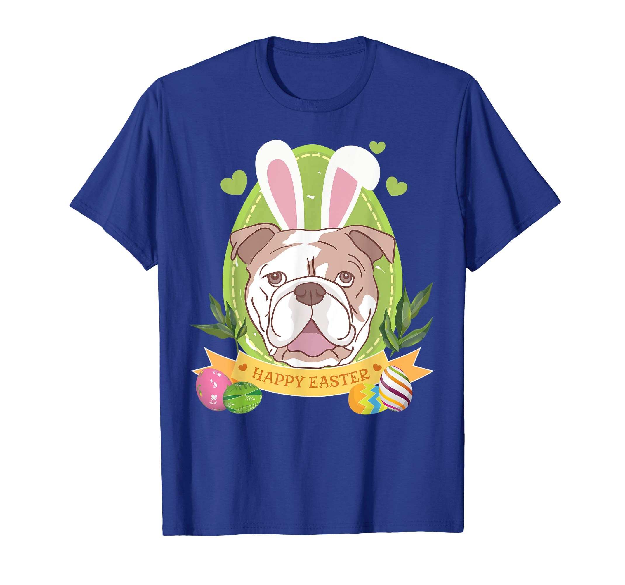 Bunny Bulldog Dog Easter Day Lovers T-Shirt Egg Hunting