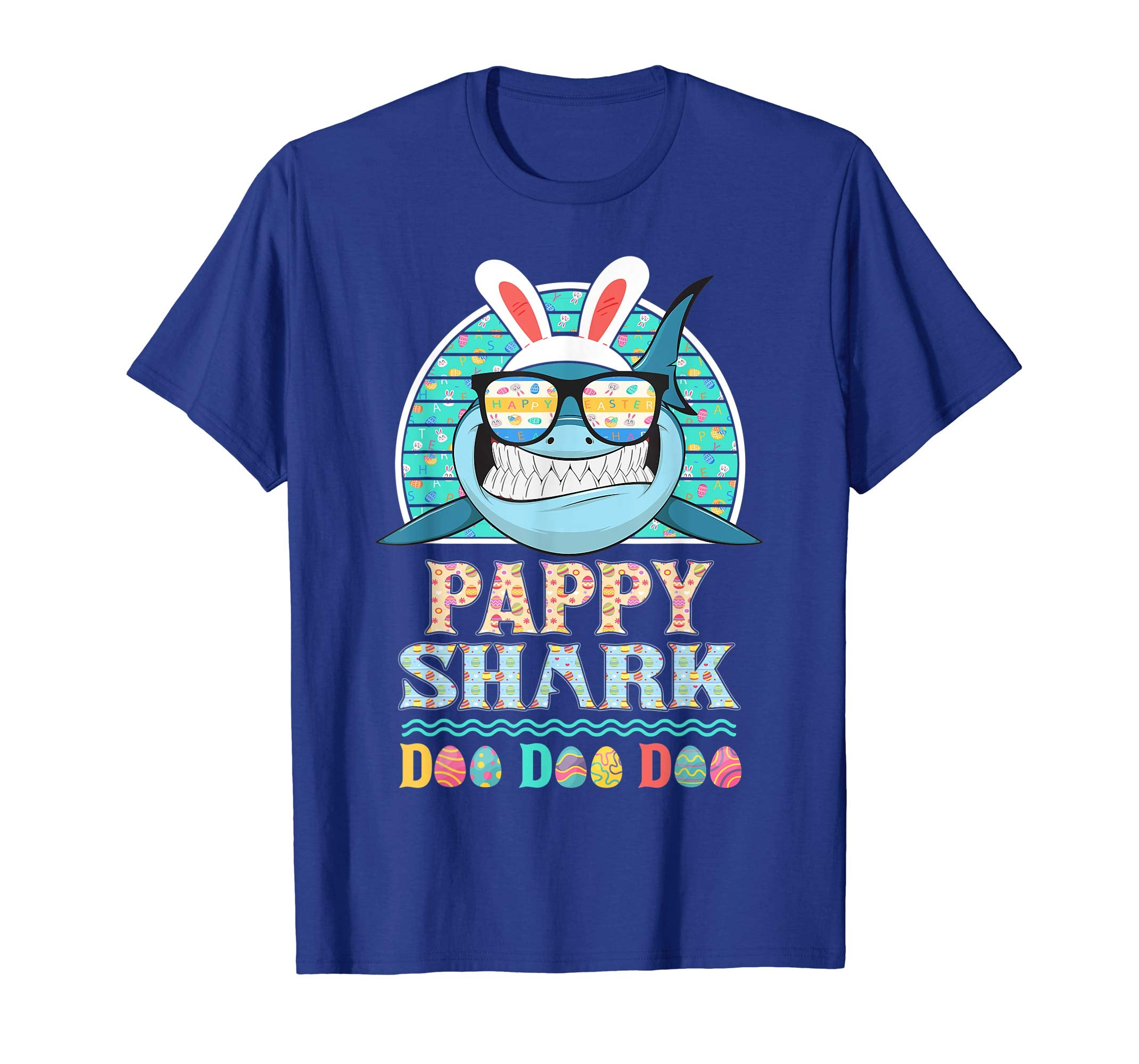 Funny Pappy Shark Happy Easter Day Gift Family Shirt
