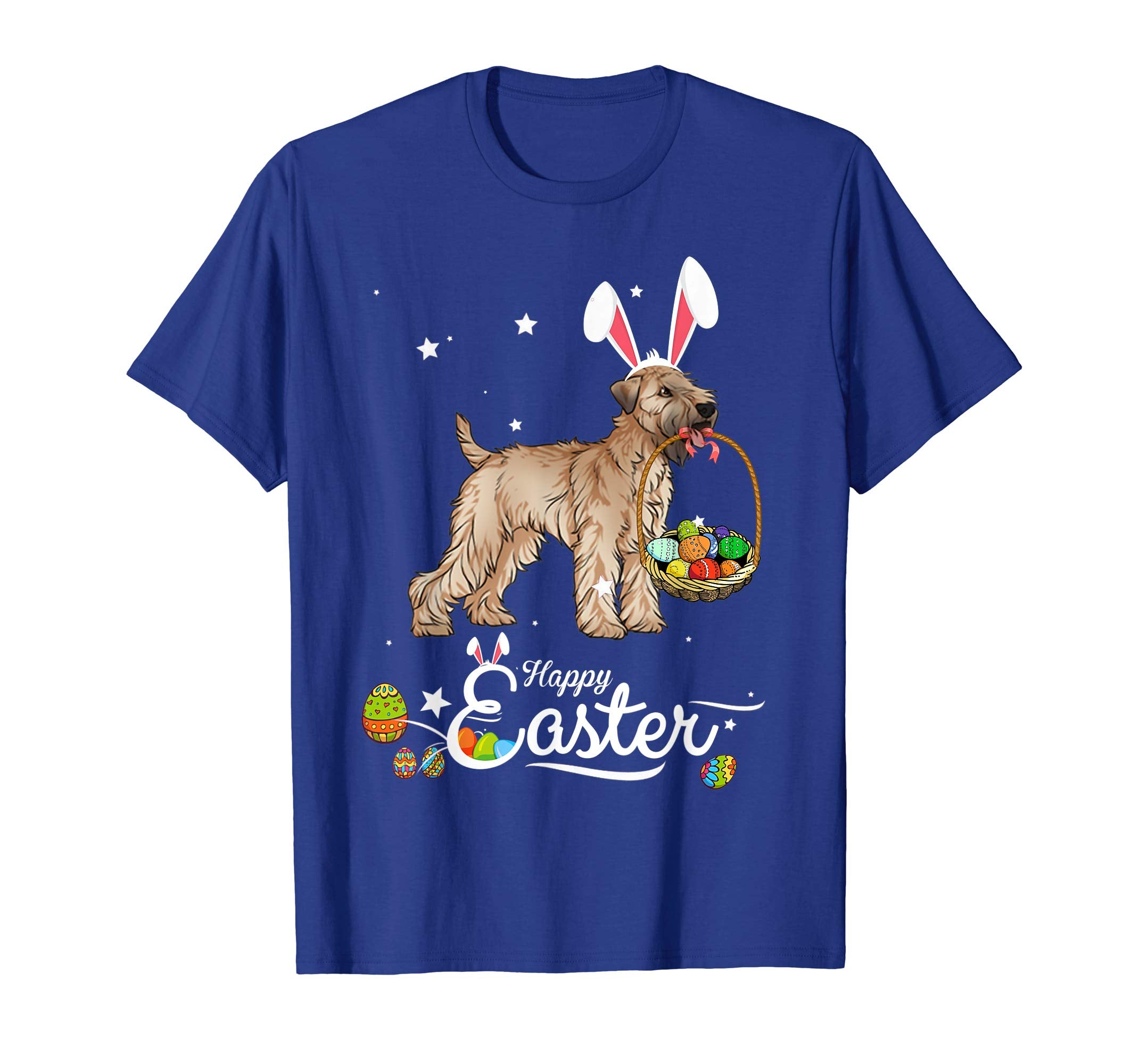 Soft Coated Wheaten Dog With Bunny Hat Easter Costume TShirt