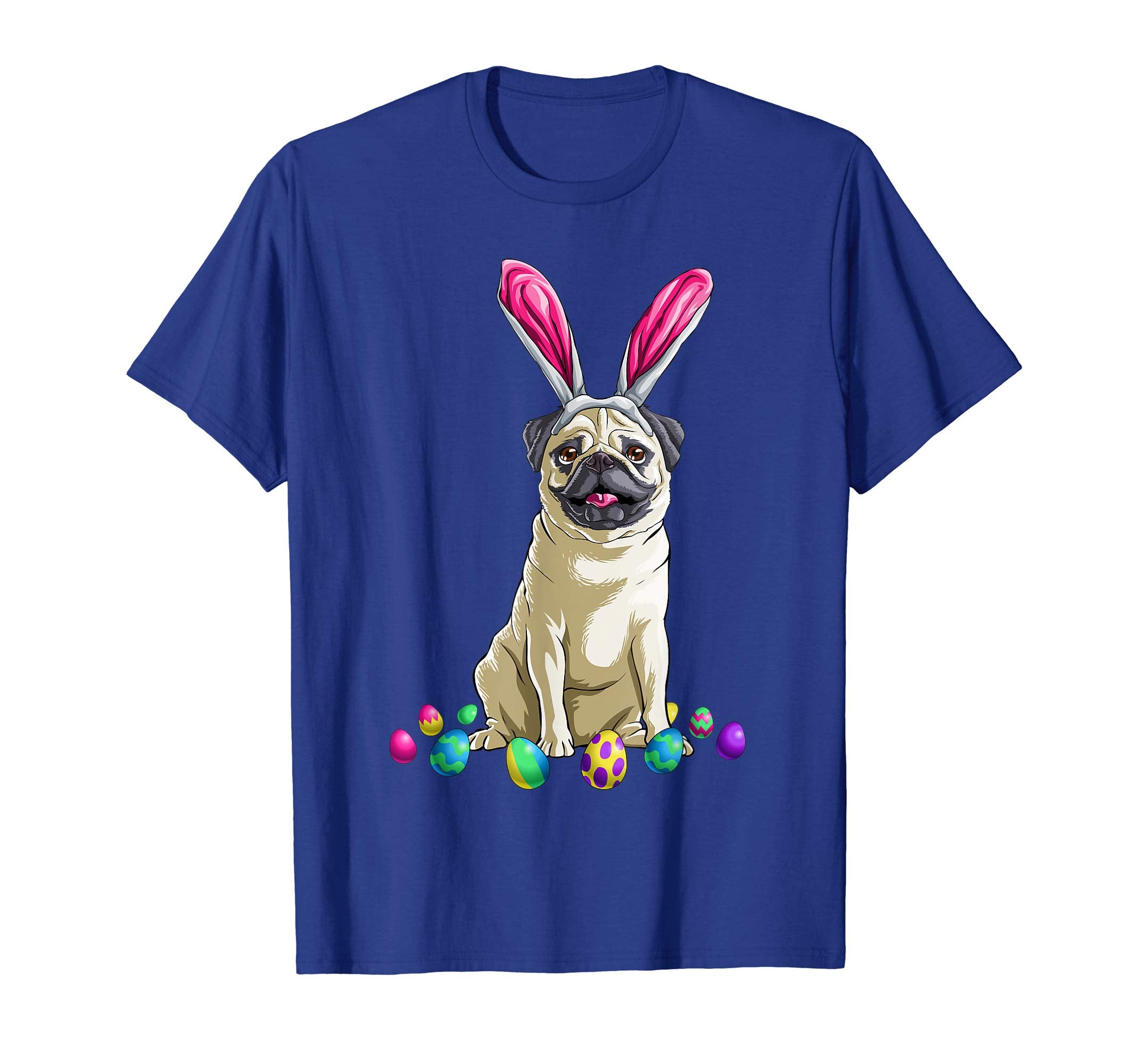 Easter Pug T Shirt Men Women Kids Bunny Basket Eggs Gift