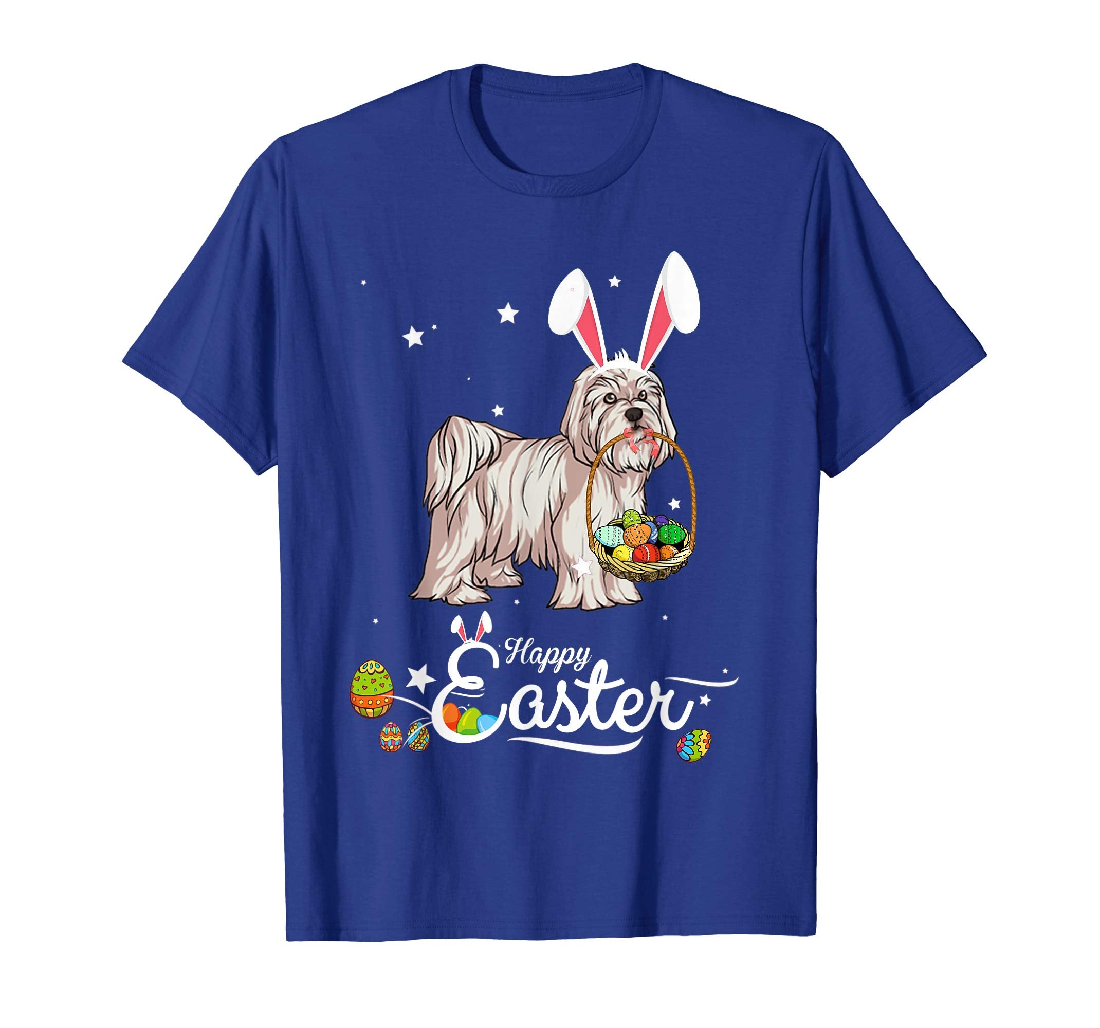 Maltese Dog With Bunny Hat Easter Costume T Shirt