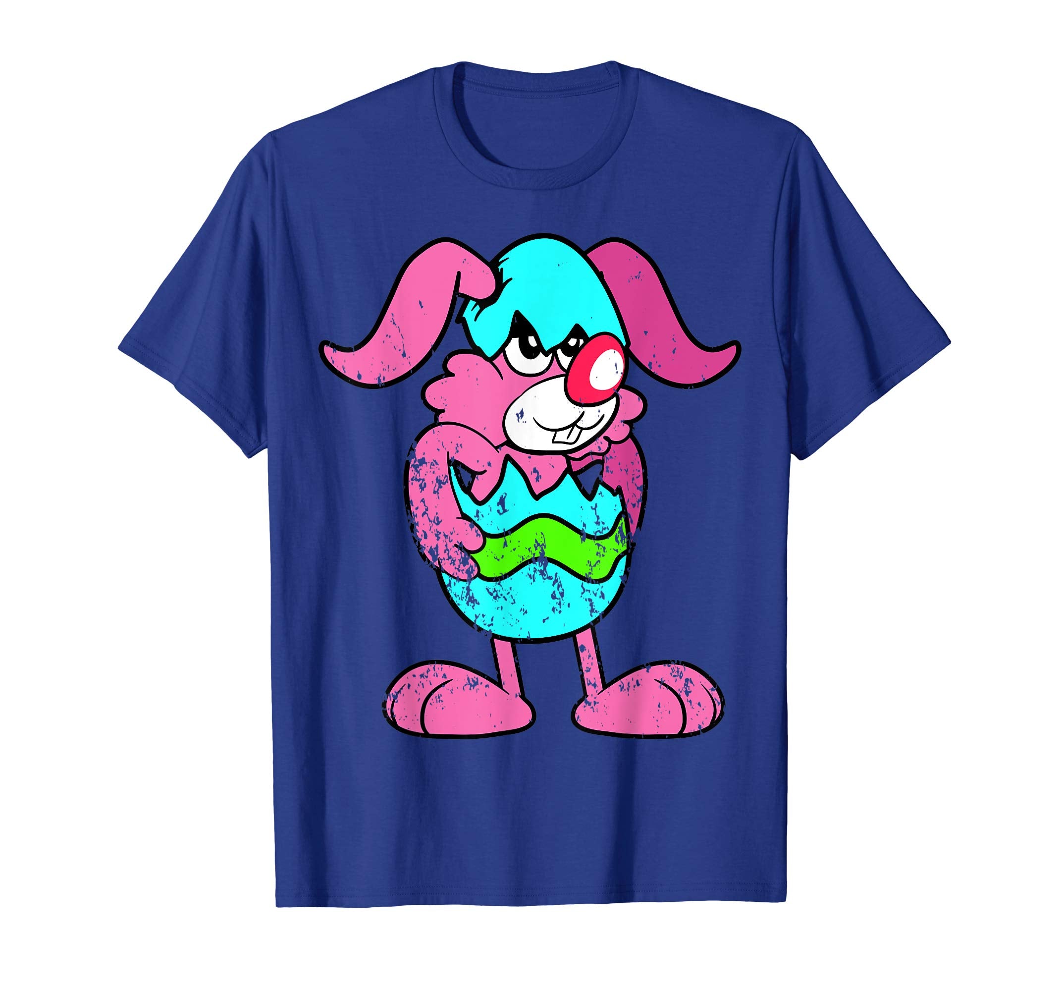 Retro Vintage Grunge Funny Cute Easter Bunny Egg Fun T-Shirt