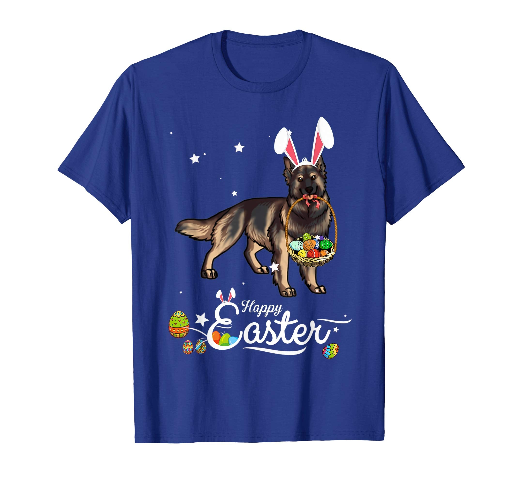 Shiloh Shepherd Dog With Bunny Hat Easter Costume T Shirt