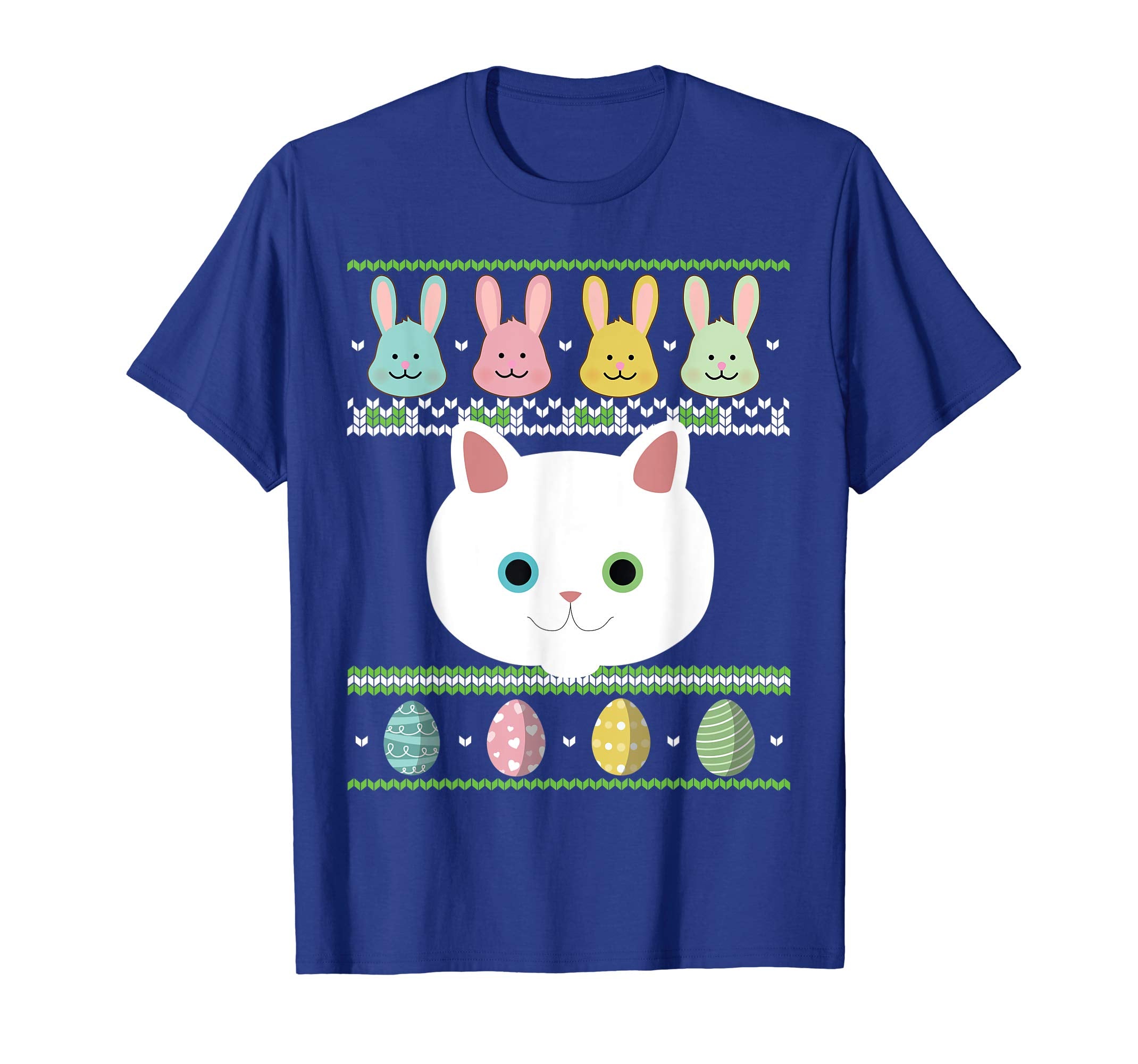 Lovely Cat Bunnies &amp; Easter Egg Ugly Sweater Happy Day Shirt