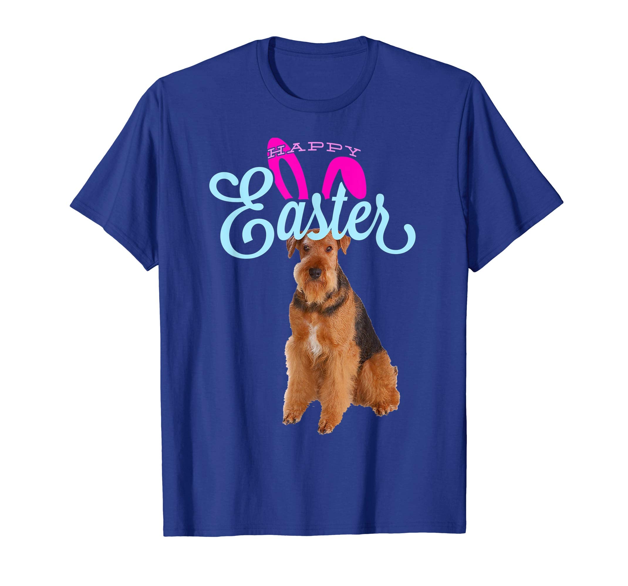 Easter Bunny Airedale Terrier Tshirt Dog Boy Girl Kids Women