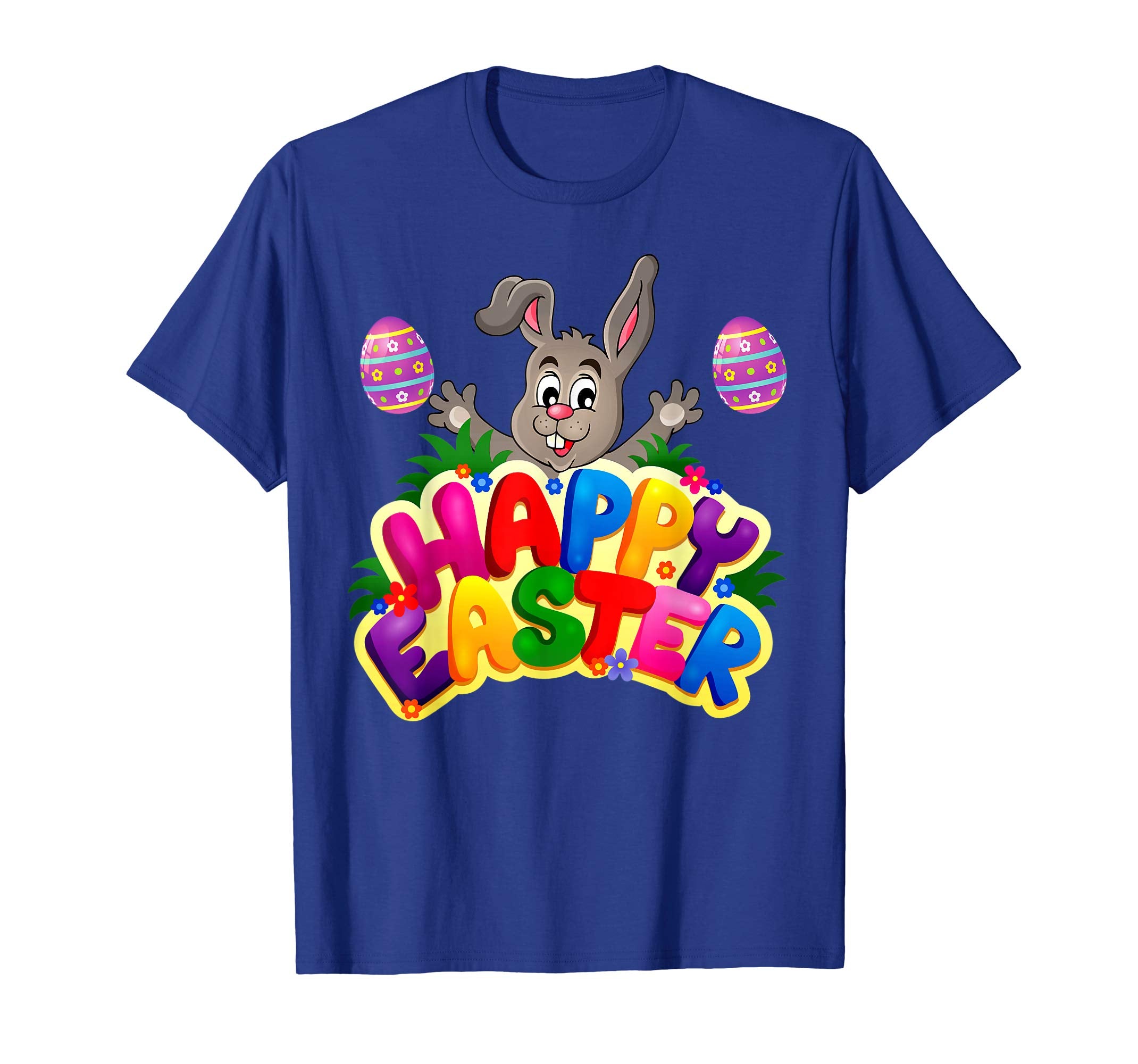 Happy Easter Shirt Bunny Hunting Girls Boys T-Shirts Gift