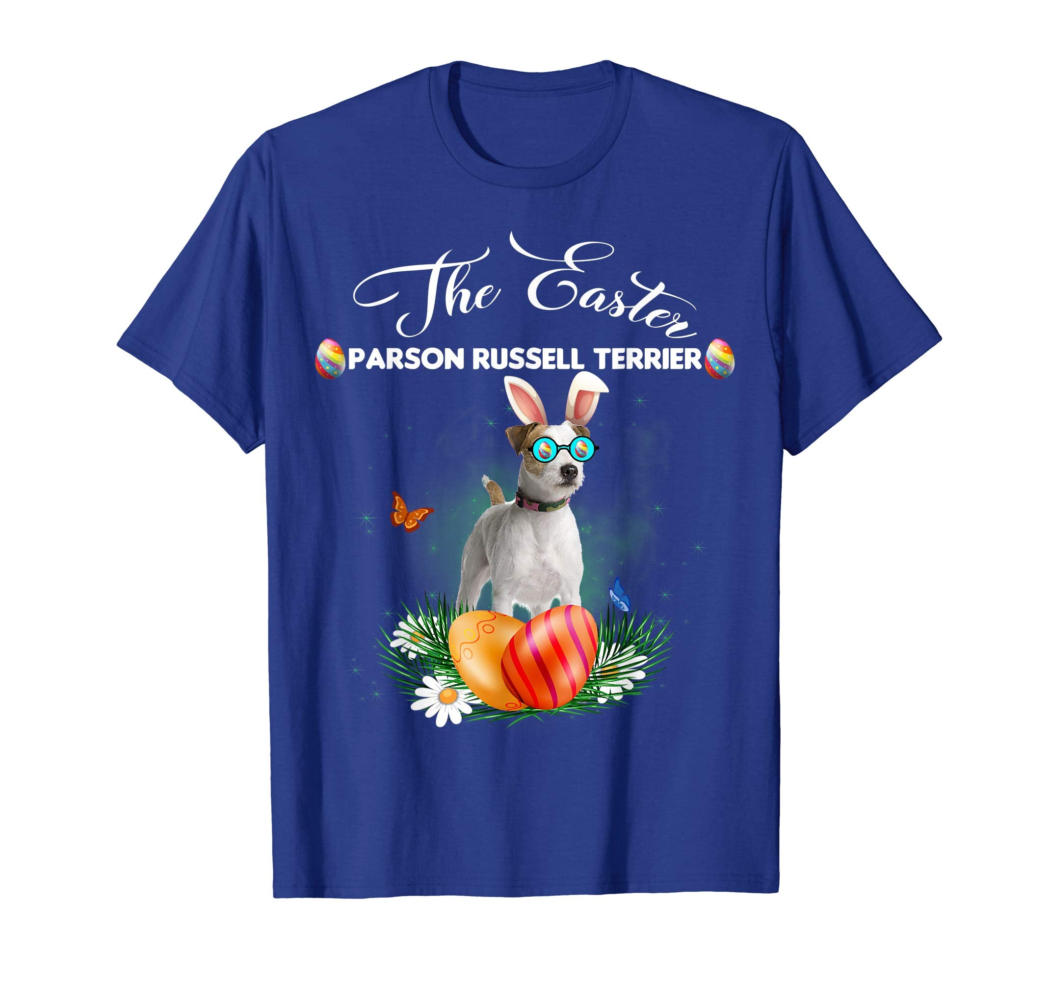 Parson Russell Terrier Bunny Easter Day Dog Gifts T-Shirt