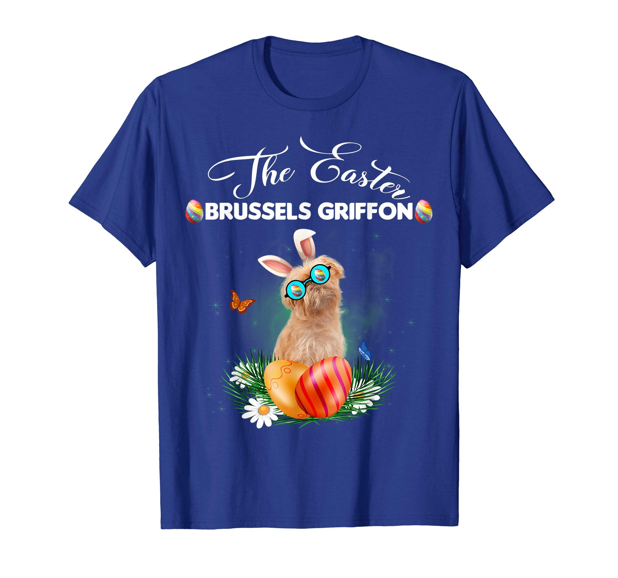 Brussels Griffon Bunny Easter Day Dog Gifts T-Shirt