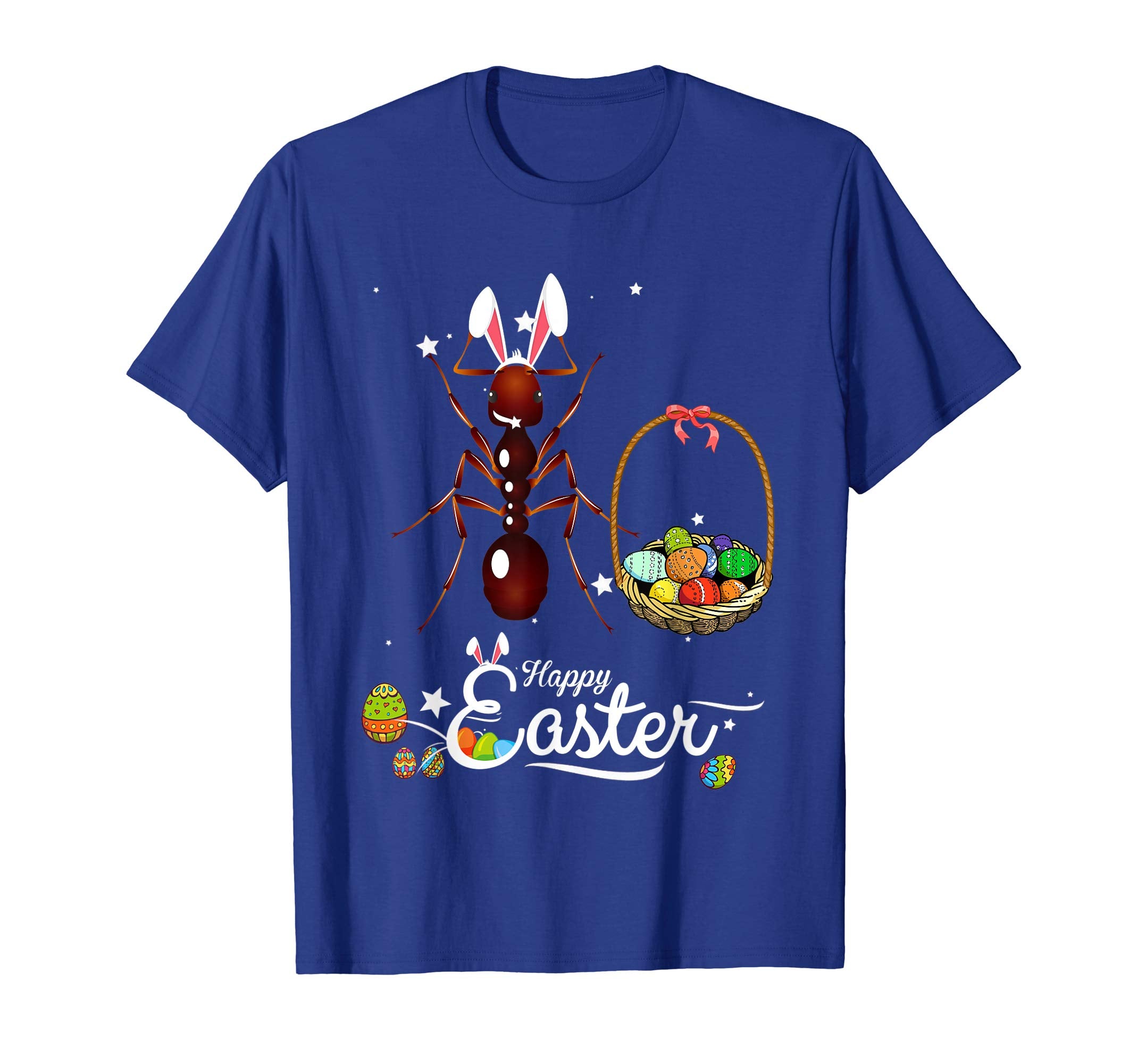 Cute Easter Ant with Bunny Ears and Eggs T Shirt