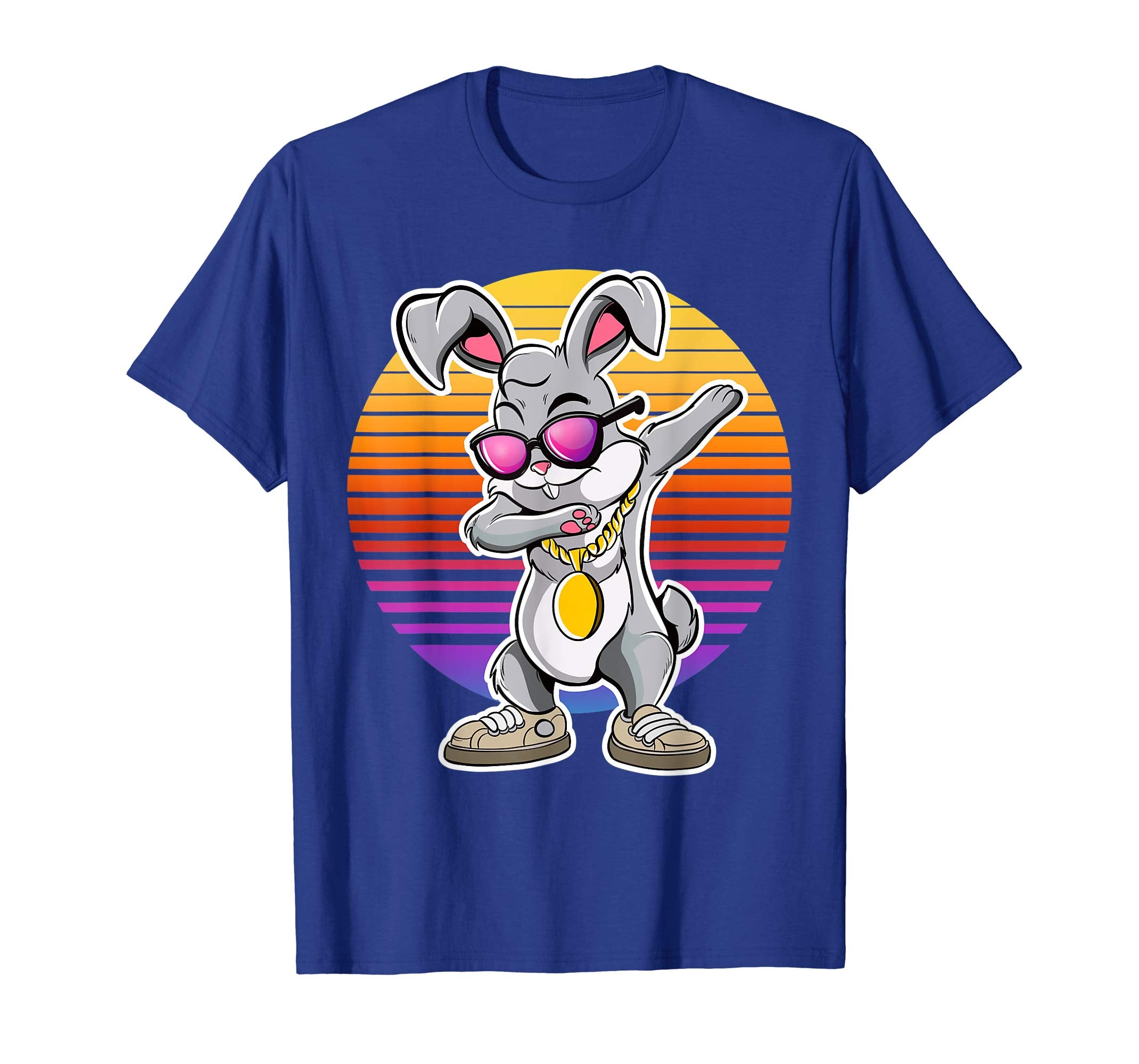Dabbing Hip Hop Bunny Easter Drawing Vintage T Shirt
