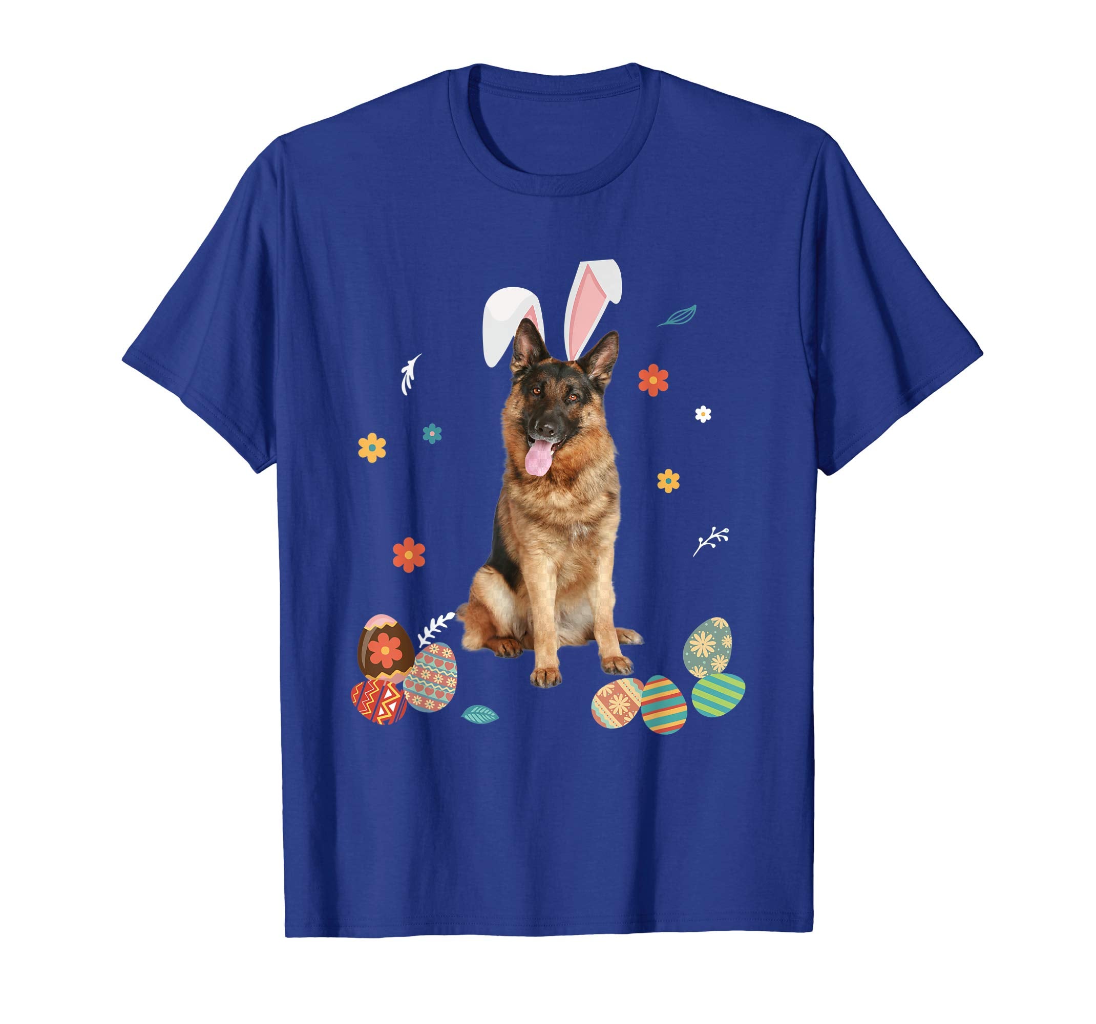 German Shepherd Bunny Rabbit Happy Easter Day T-Shirt