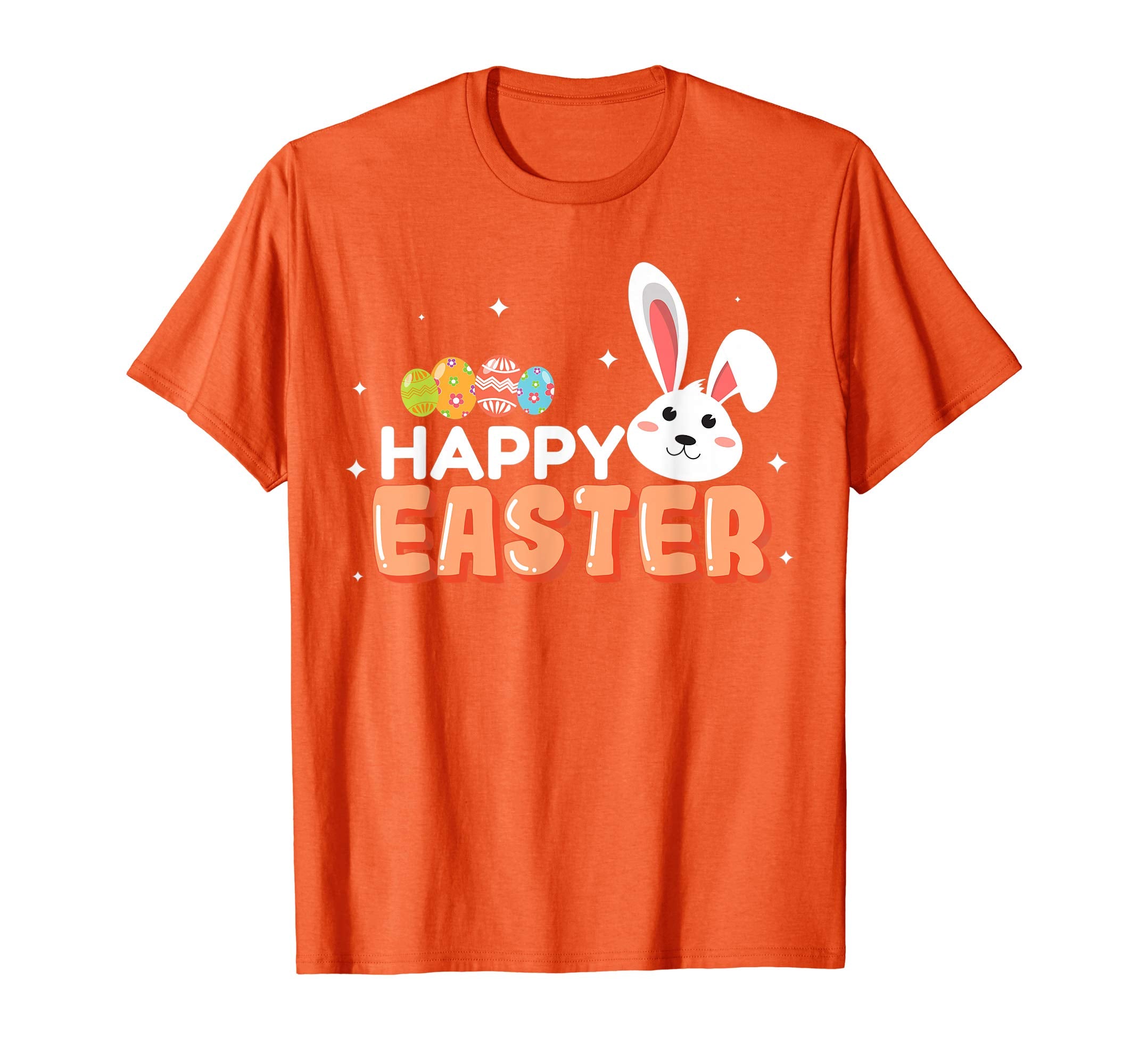Happy Easter T-Shirt with Bunny and Bunnies Eggs Cartoon