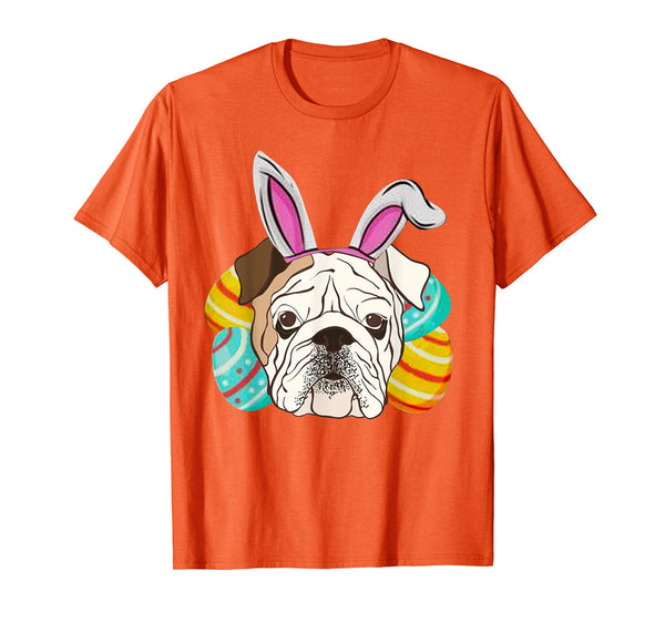 Bulldog Easter Bunny Lover T-Shirt Funny Costume Gift Tee