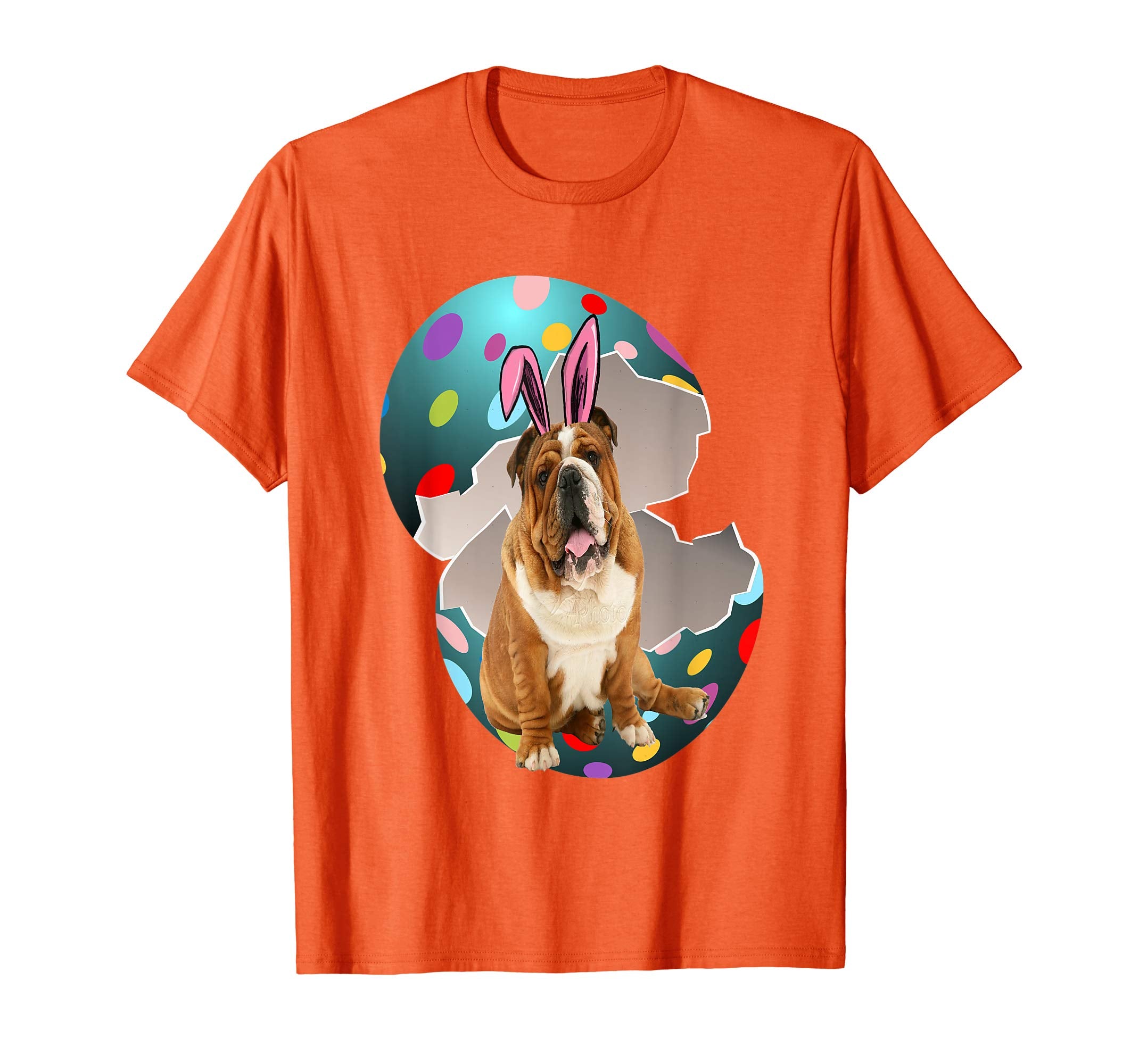 English Bulldog Dad Mom Easter Day Gift T shirt