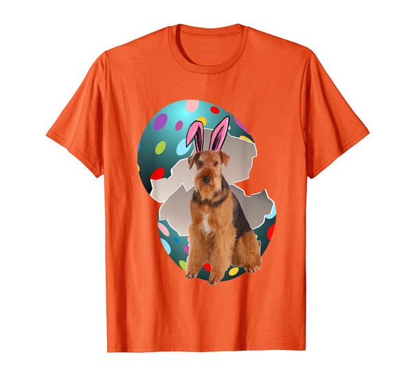 Airedale Terrier Dad Mom Easter Day Gift T shirt