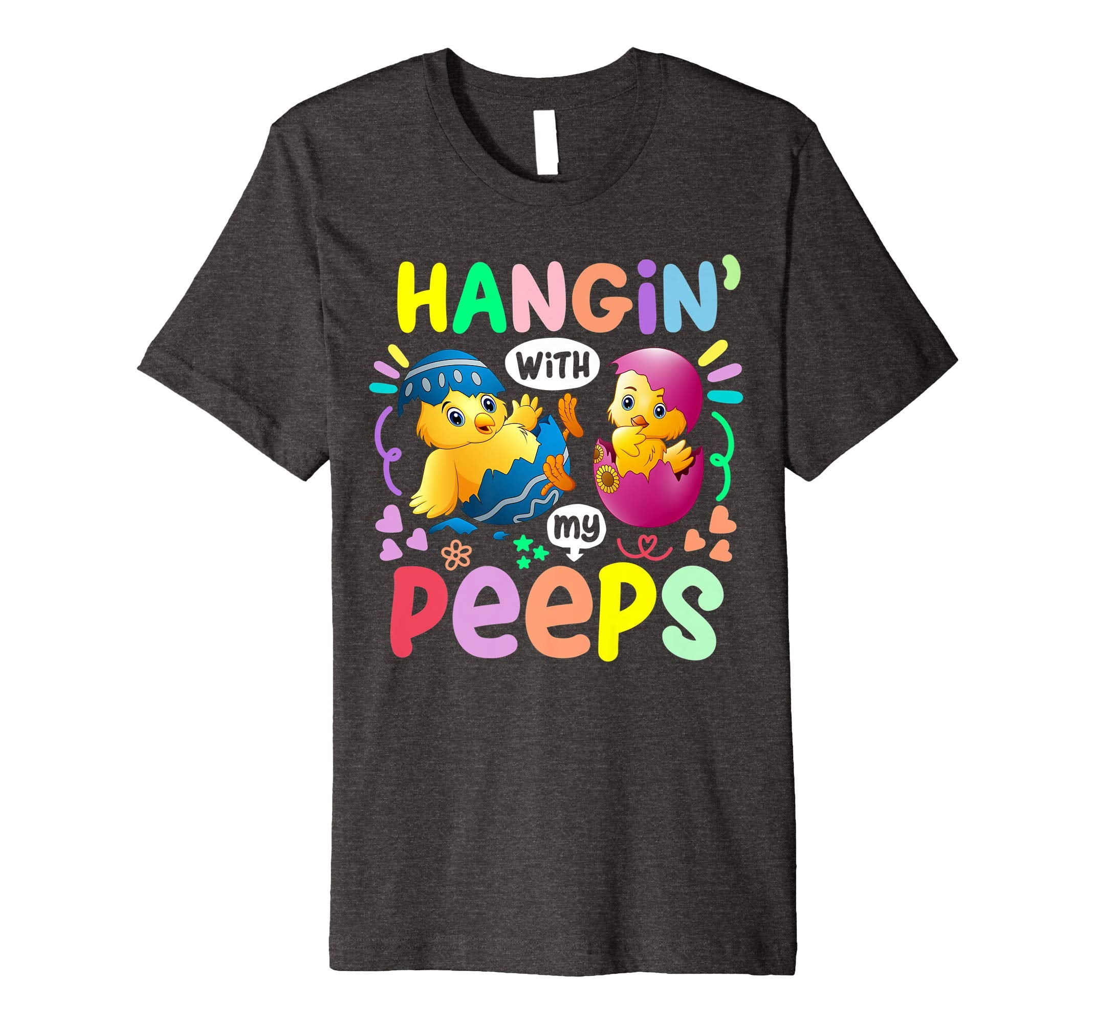 Hanging With My Peeps Happy Easter Kids Boys Girls T Shirt