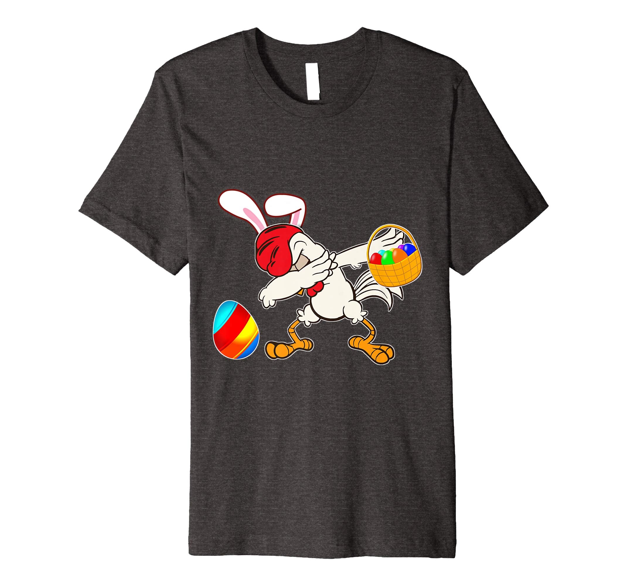 Easter Bunny Dabbing Chicken Tshirt Easter Egg Basket