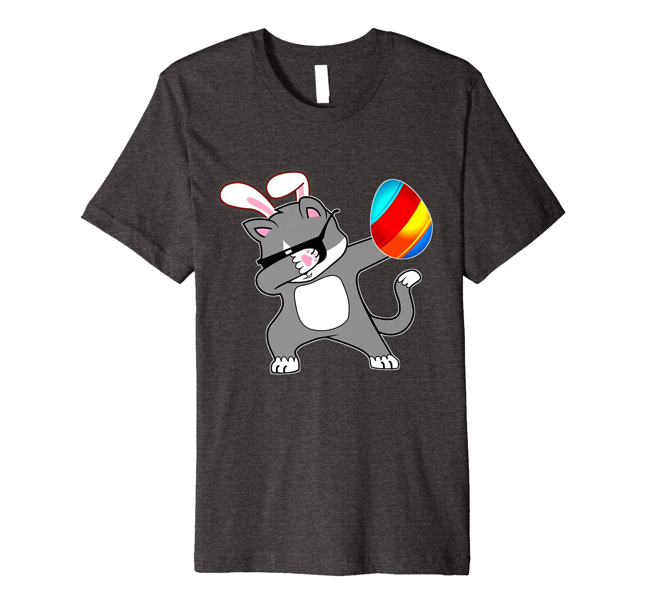 Easter Bunny Dabbing Kitty Cat Tshirt Egg Ears Animal Gift