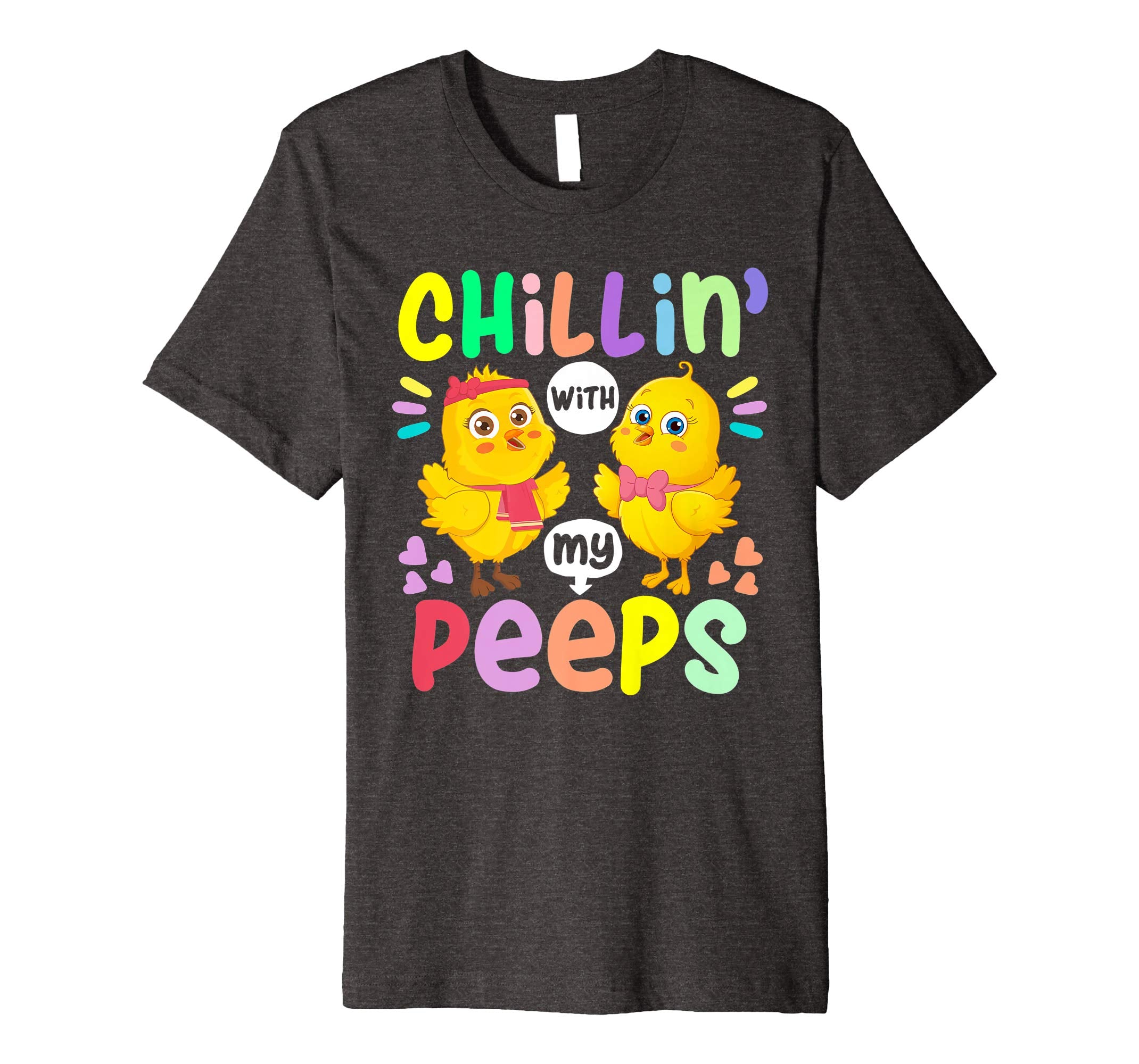 Chillin With My Peeps Happy Easter Kids Boys Girls T Shirt